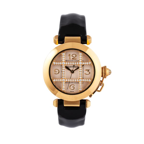 CARTIER - CARTIER - PASHA GRILLE OROLOGIO A CARICA AUTOMATICA IN ORO GIALLO 18KT