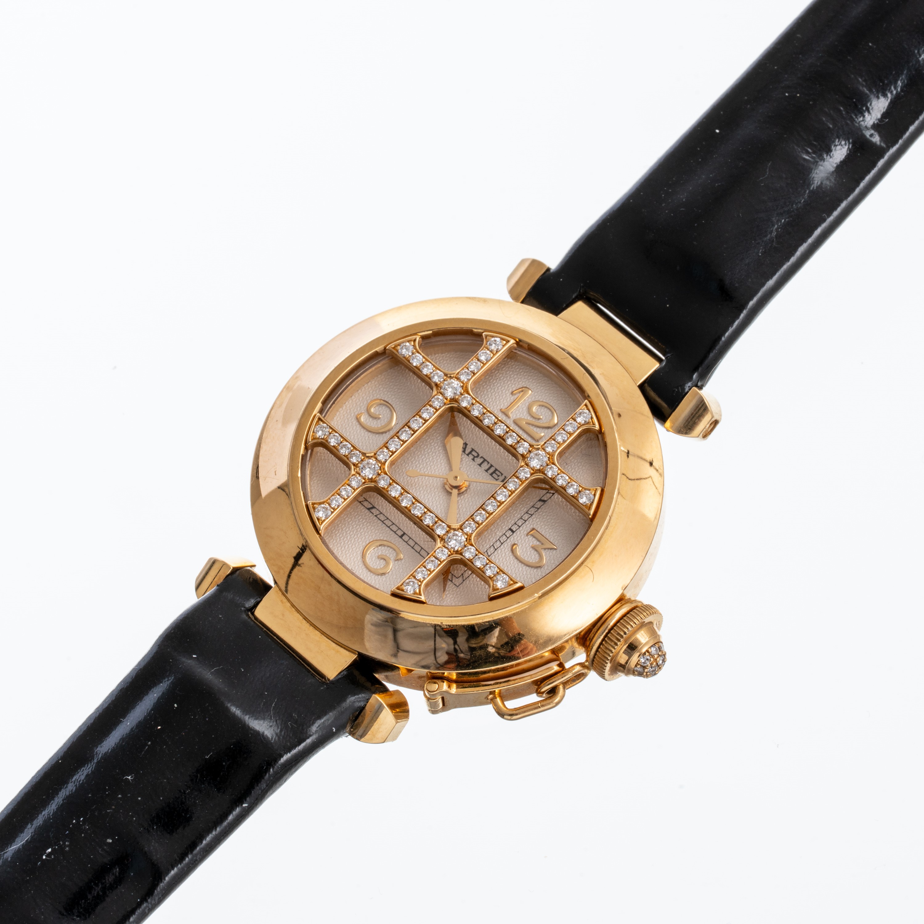CARTIER - PASHA GRILLEOROLOGIO SOLO TEMPO A CARICA AUTOMATICA IN ORO GIALLO 18KT