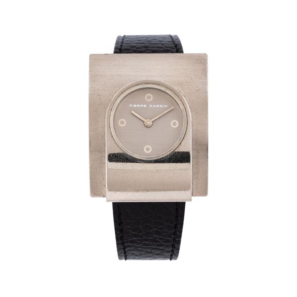 PIERRE CARDIN - PIERRE CARDIN - TANK MANUAL WINDING  WATCH WITH GRAY DIAL