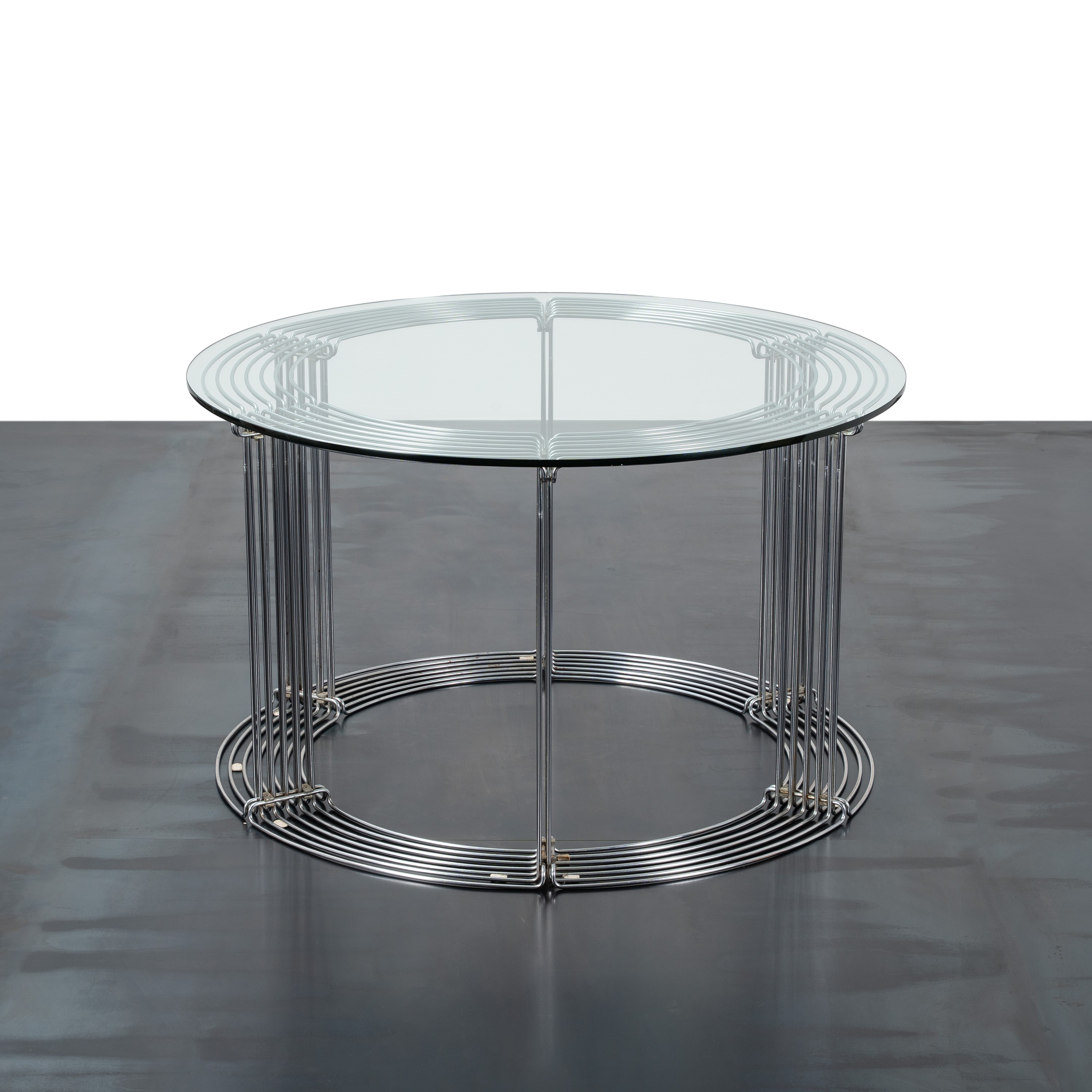 VERNER PANTON, TAVOLO E SET DI SEI SEDIE 'PANTONOVA'