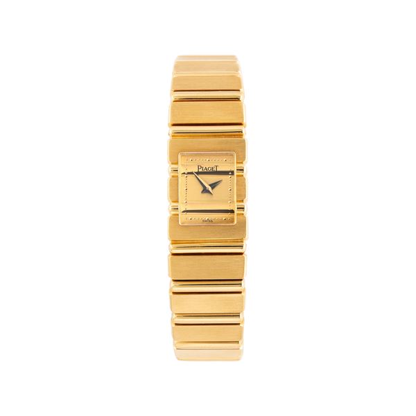 PIAGET - PIAGET - LADY POLO 18KT YELLOW GOLD QUARTZ WATCH WITH 18KT YELLOW GOLD INTEGRATED BRACELET