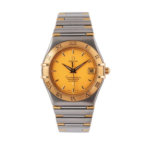 OMEGA - OMEGA - SEAMASTER AUTOMATIC AUTOMATIC WINDING STEEL AND 18KT GOLD WATCH WITH CHAMPAGNE DIAL