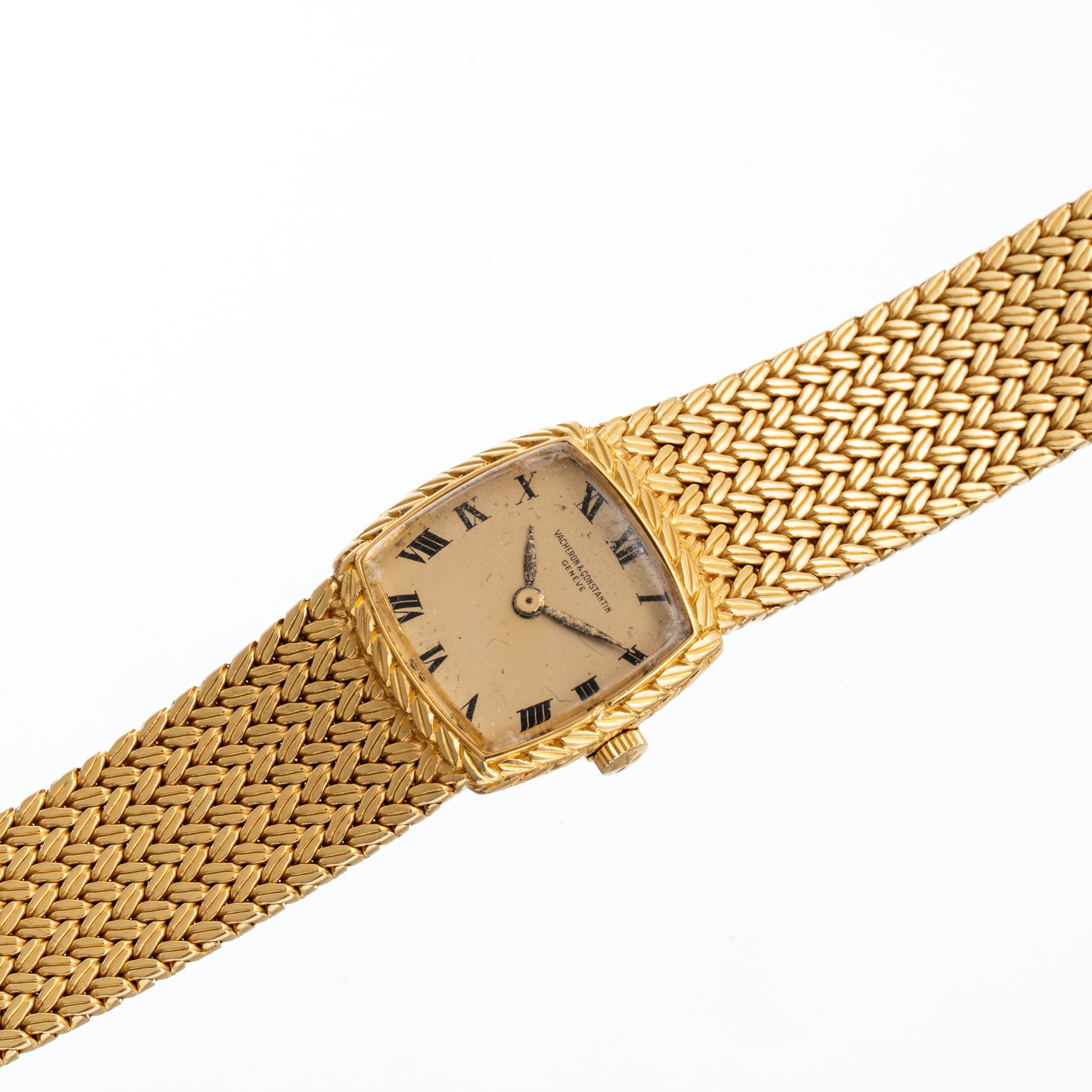 VACHERON CONSTANTINOROLOGIO SOLO TEMPO A CARICA MANUALE IN ORO GIALLO 18KT CON BRACCIALE INTEGRAT...