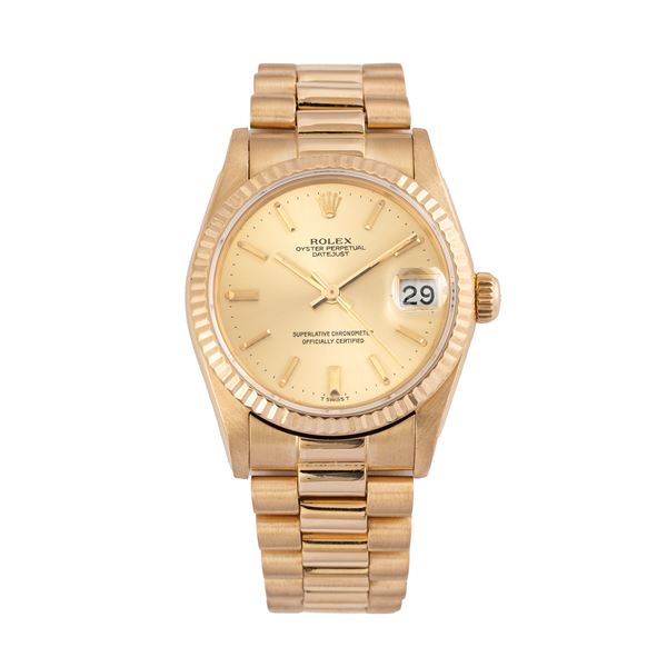 ROLEX - ROLEX - DATEJUST AUTOMATIC WINDING 18KT YELLOW GOLD WATCH WITH 18KT YELLOW GOLD PRESIDENT BRACELET