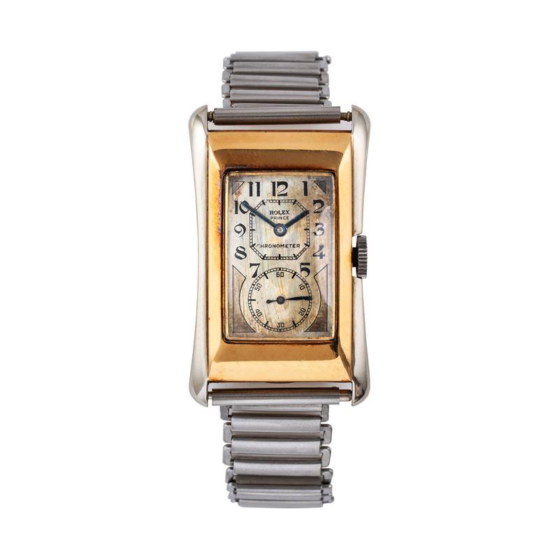 ROLEX - PRINCEOROLOGIO SOLO TEMPO A CARICA MANUALE IN ORO GIALLO 18KT E ORO BIANCO 18KT CON QUADR...