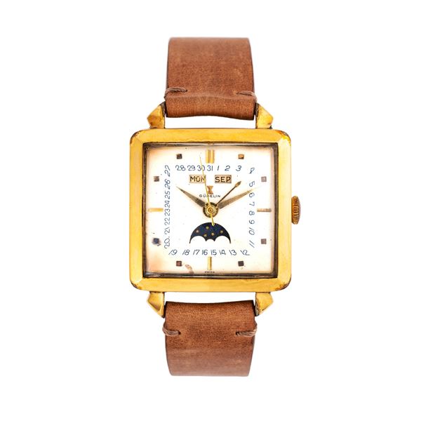 GUBELIN - GUBELIN - TRIPLE CALENDAR CIOCCOLATONE TRIPLE CALENDAR WATCH WITH AUTOMATIC WINDING MOON PHASES PLATED