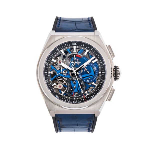 ZENITH - ZENITH - DEFY EL PRIMERO 21 TITANIUM AUTOMATIC WINDING TITANIUM SKELETON CHRONOGRAPH WITH POWER RESERVE