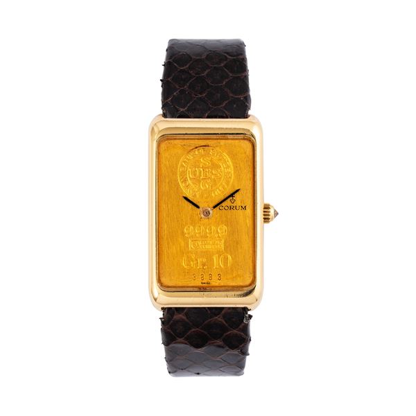 CORUM - CORUM - LINGOTTO 10g 24KT YELLOW GOLD MANUAL WINDING WATCH WITH 10GR INGOT IN 24KT YELLOW GOLD