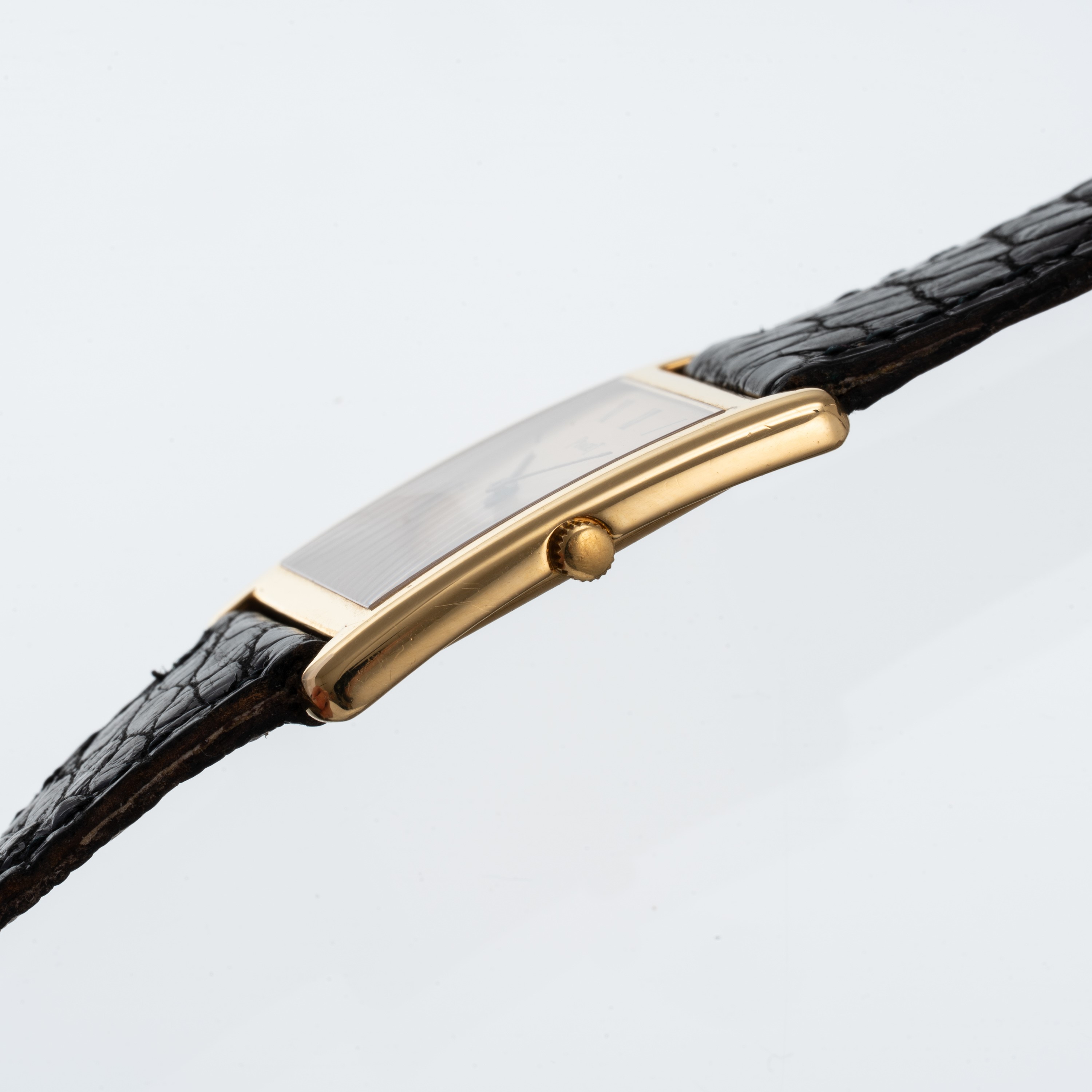 PIAGET - TANKOROLOGIO SOLO TEMPO A CARICA MANUALE IN ORO GIALLO 18KT CON CASSA CURVA E QUADRANTE ...