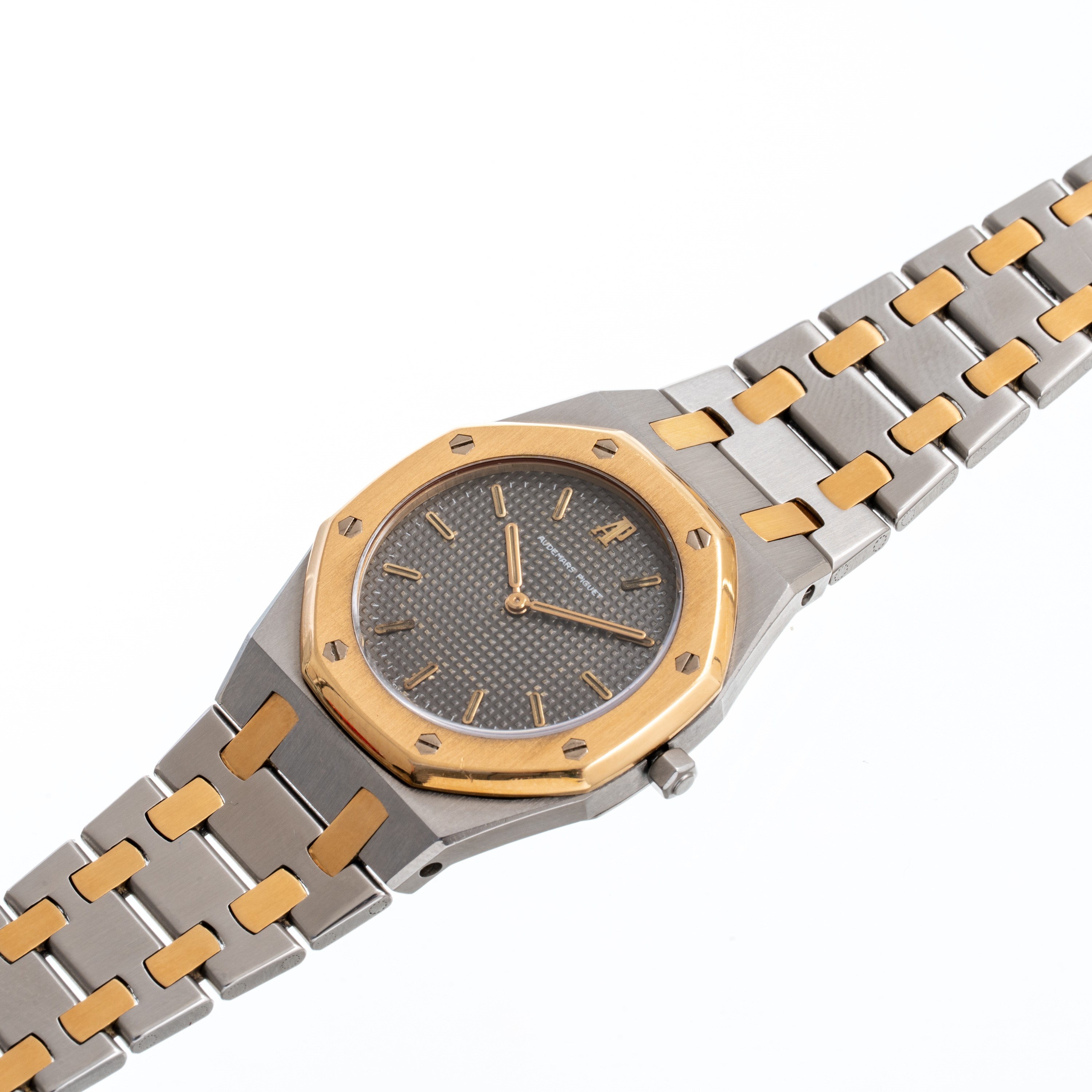 AUDEMARS PIGUET - ROYAL OAK LADYOROLOGIO SOLO TEMPO AL QUARZO IN ACCIAIO E ORO GIALLO 18KT