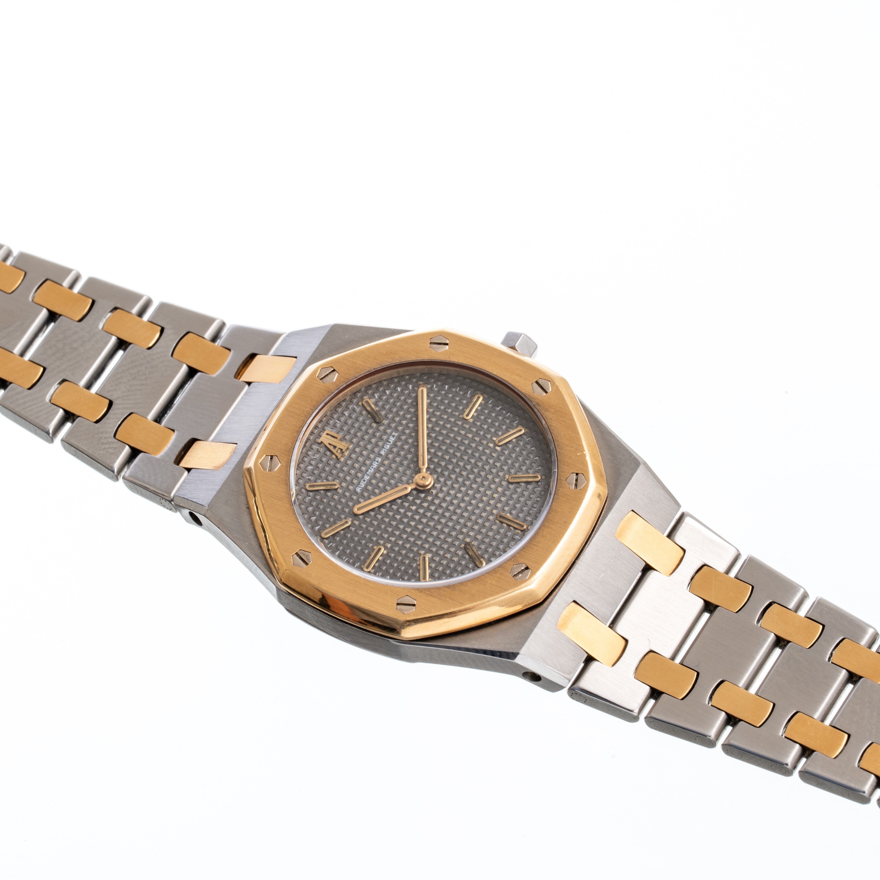 AUDEMARS PIGUET - ROYAL OAK LADYOROLOGIO SOLO TEMPO AL QUARZO IN ACCIAIO E ORO GIALLO 18KT