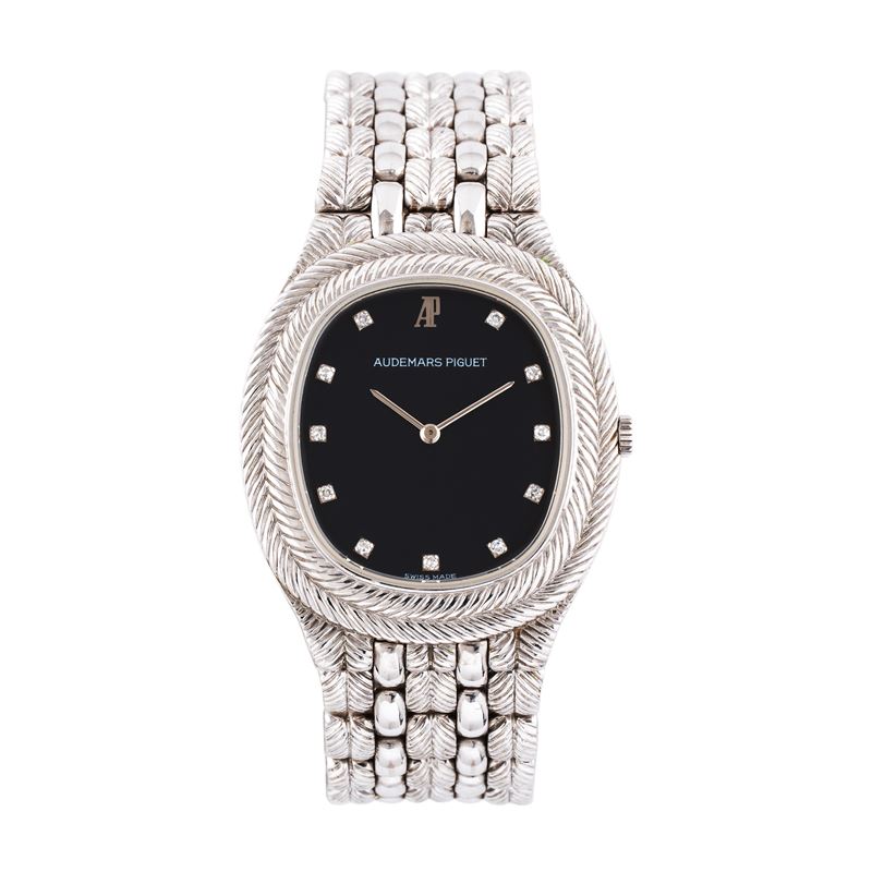 AUDEMARS PIGUET - FEATHEROROLOGIO SOLO TEMPO IN ORO BIANCO 18KT AL QUARZO CON BRACCIALE INTEGRATO...