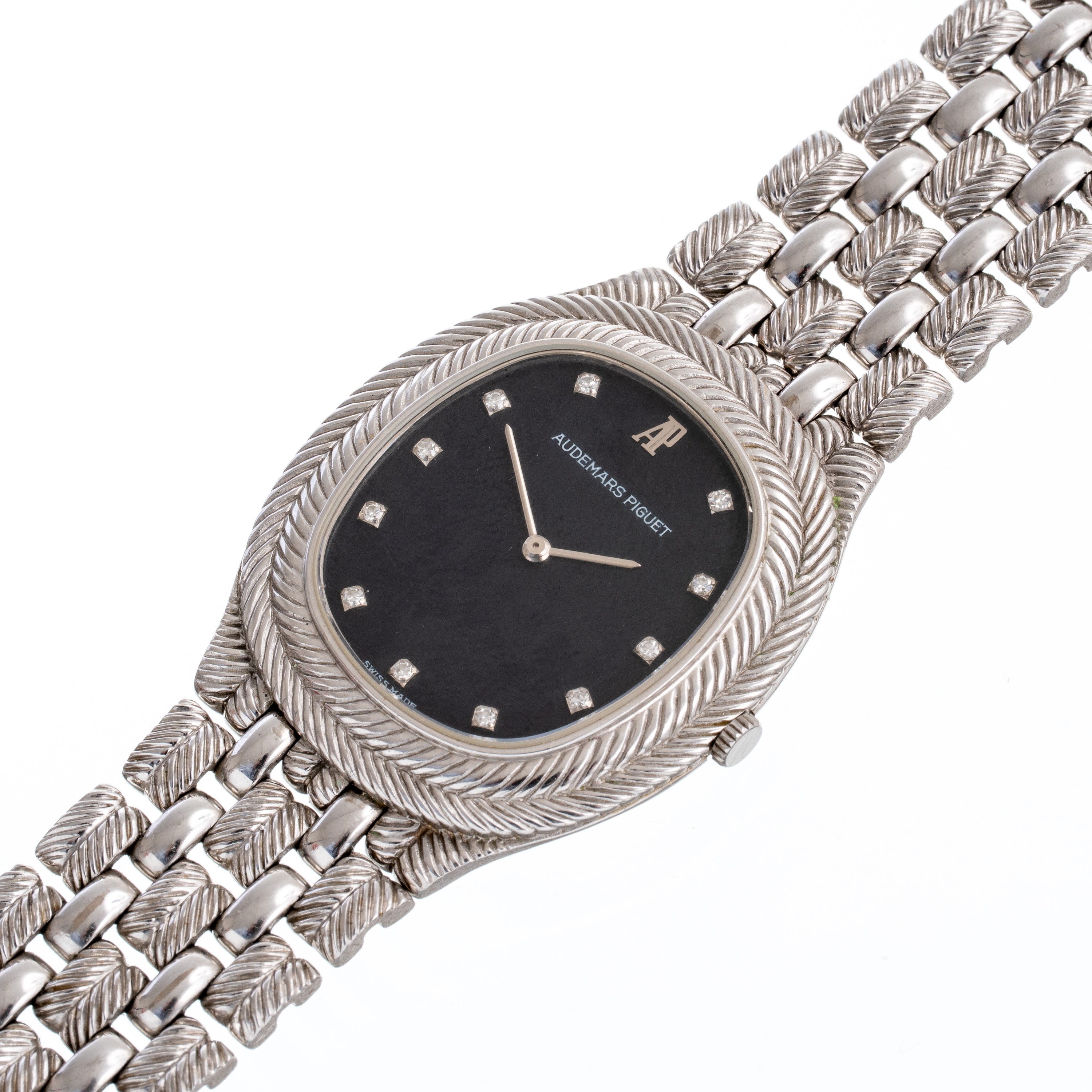 AUDEMARS PIGUET - FEATHEROROLOGIO SOLO TEMPO IN ORO BIANCO 18KT AL QUARZO CON BRACCIALE INTEGRATO...