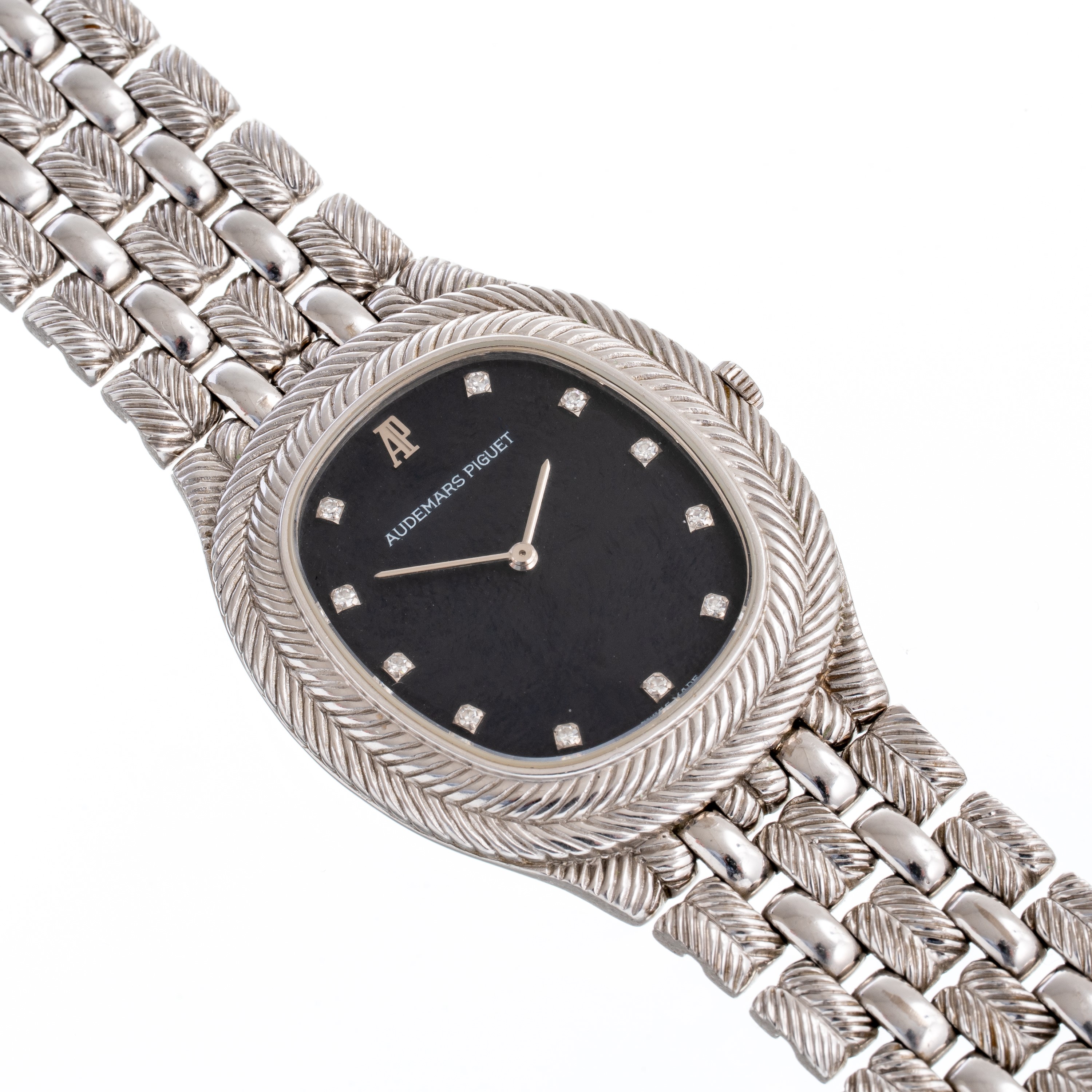 AUDEMARS PIGUET - FEATHEROROLOGIO SOLO TEMPO IN ORO BIANCO 18KT AL QUARZO CON BRACCIALE INTEGRATO...