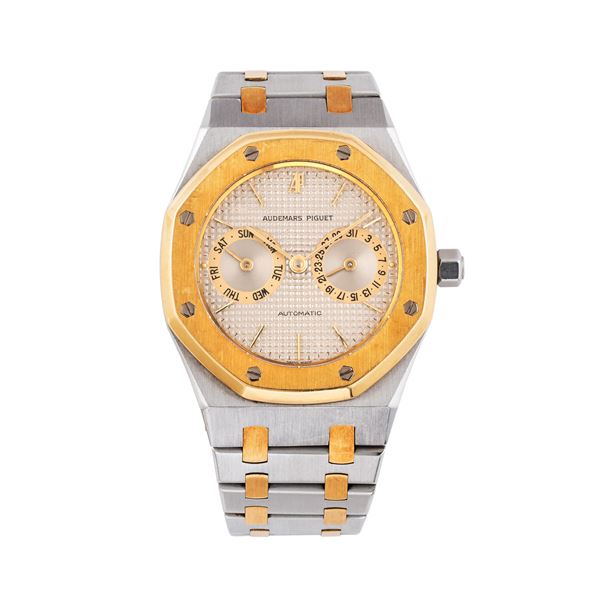 AUDEMARS PIGUET - AUDEMARS PIGUET - ROYAL OAK DAY DATE AUTOMATIC WINDING STEEL AND 18KT GOLD DAY DATE WATCH