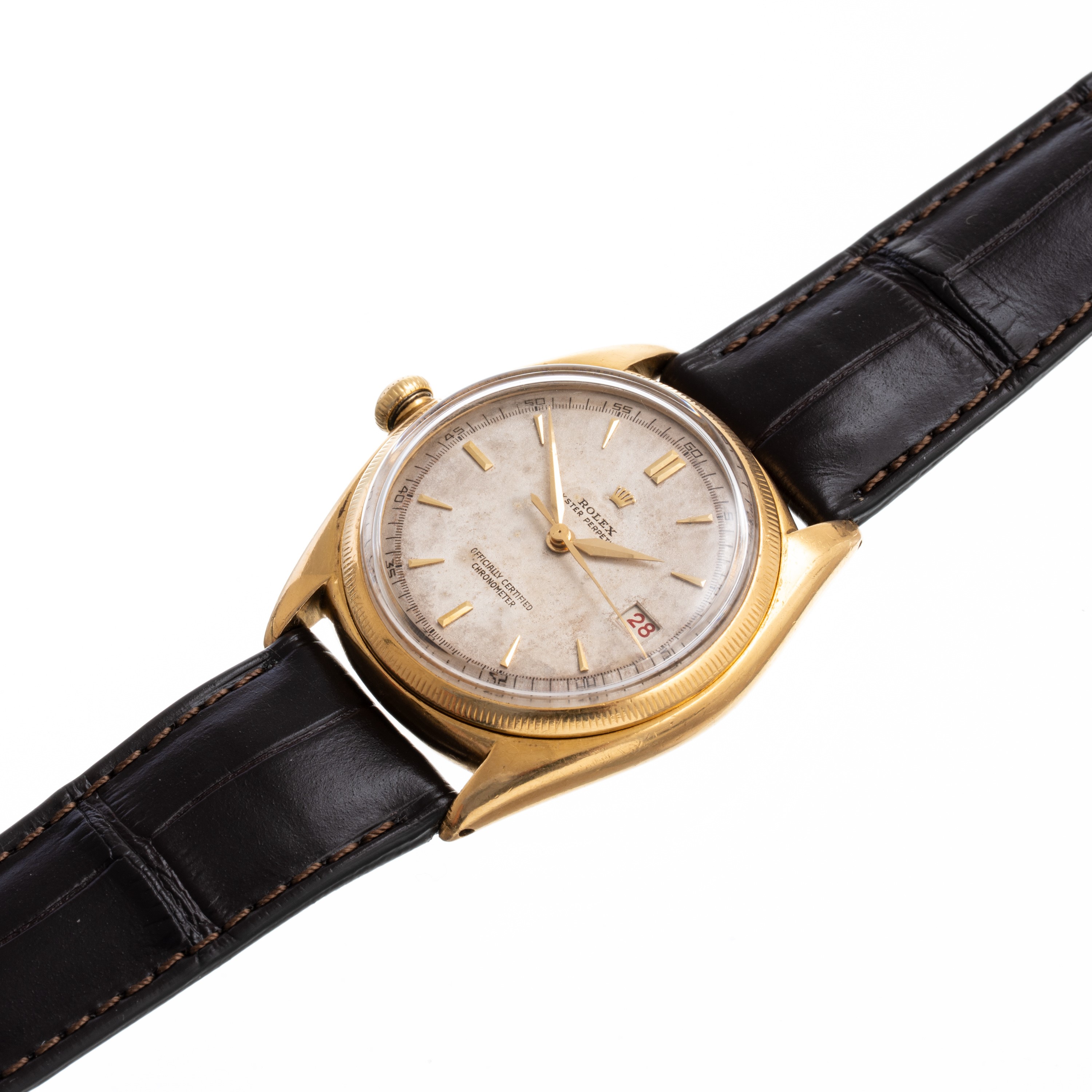 ROLEX - OVETTONE MANCINOOROLOGIO SOLO TEMPO IN ORO GIALLO 18KT A CARICA AUTOMATICA MANCINO CON DA...