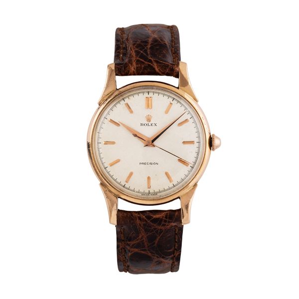 ROLEX - ROLEX - PRECISION MANUAL WINDING WATCH IN 18KT ROSE GOLD AND CENTRAL SECONDS