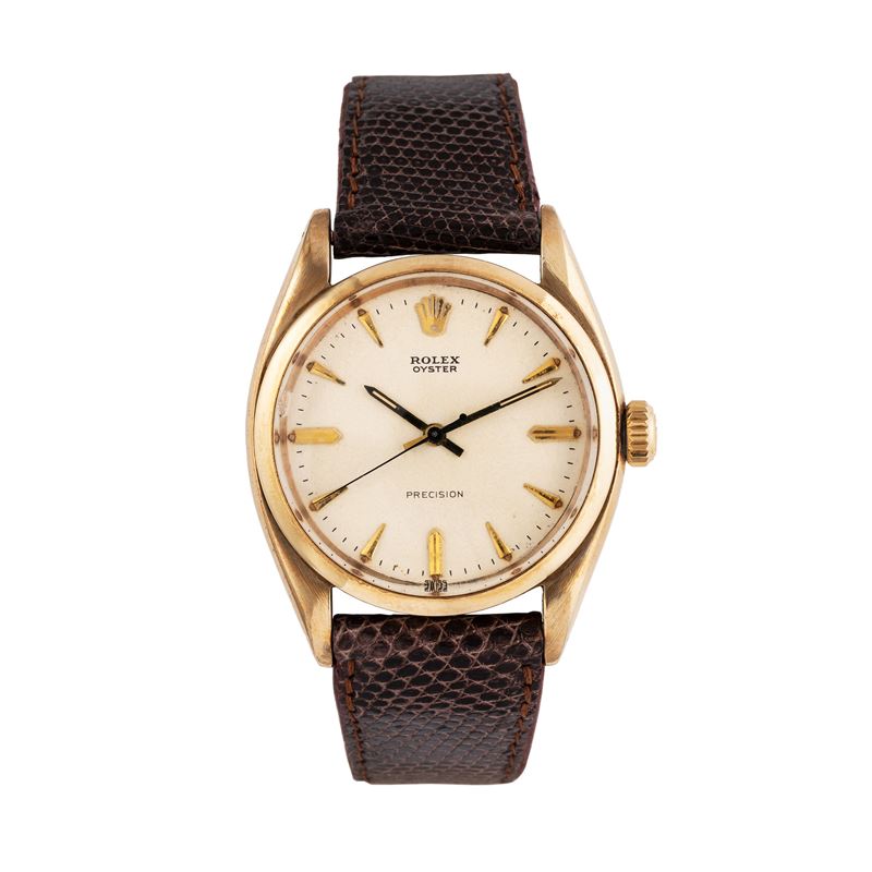 ROLEX - OYSTER PRECISIONOROLOGIO SOLO TEMPO A CARICA MANUALE IN ORO GIALLO 9KT CON QUADRANTE BIAN...