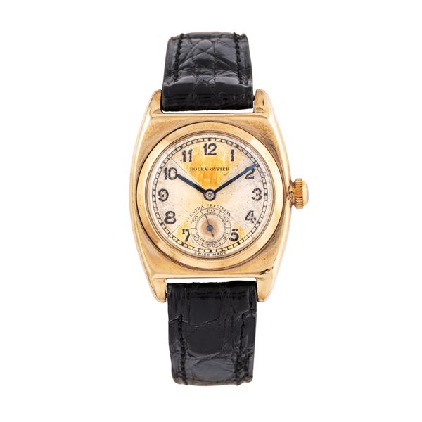 ROLEX - ROLEX - OYSTER EXTRA PRECISION 9KT YELLOW GOLD MANUAL WINDING WATCH WITH SECTOR DIAL