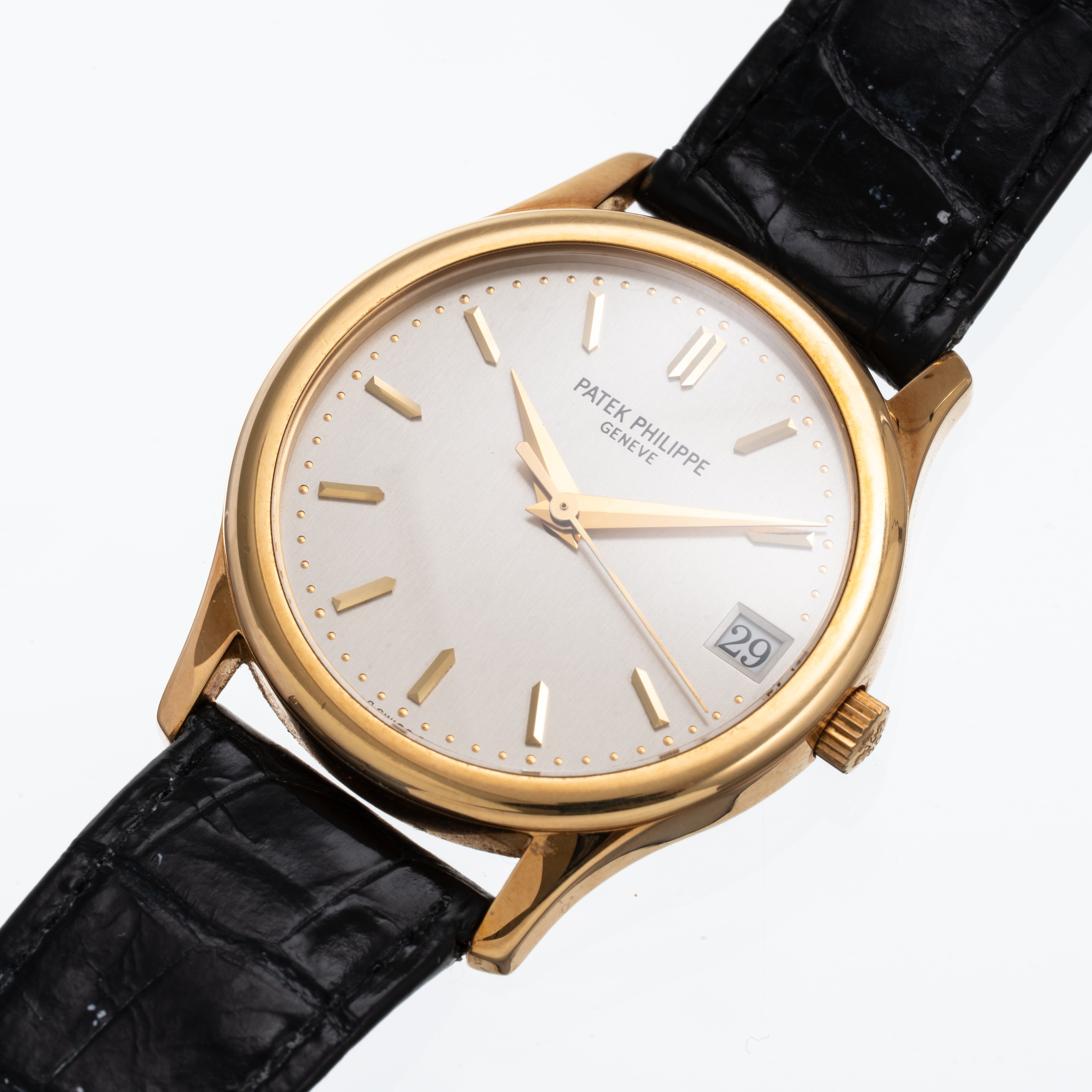 PATEK PHILIPPE - CALATRAVAOROLOGIO A CARICA AUTOMATICA IN ORO GIALLO 18KT CON QUADRANTE ARGENTE',...