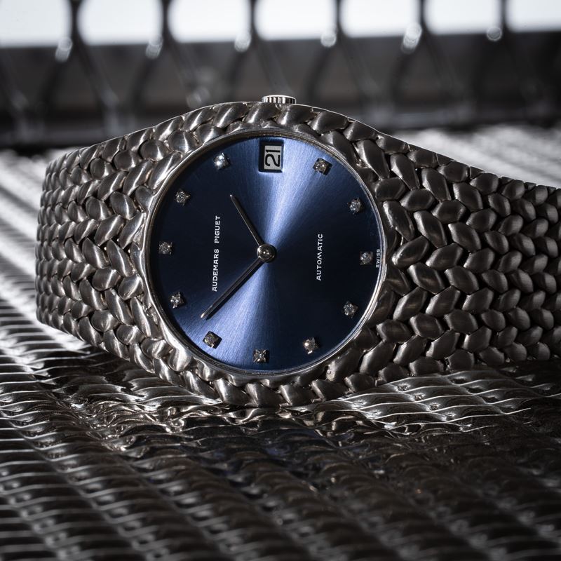 AUDEMARS PIGUET - COBRAOROLOGIO SOLO TEMPO A CARICA AUTOMATICA IN ORO BIANCO 18KT CON BRACCIALE I...