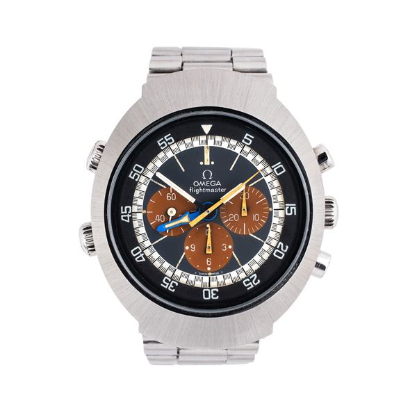 OMEGA - OMEGA - FLIGHTMASTER TROPICAL CHRONOGRAPH GMT MANUAL WINDING STEEL WITH BROWN COUNTERS
