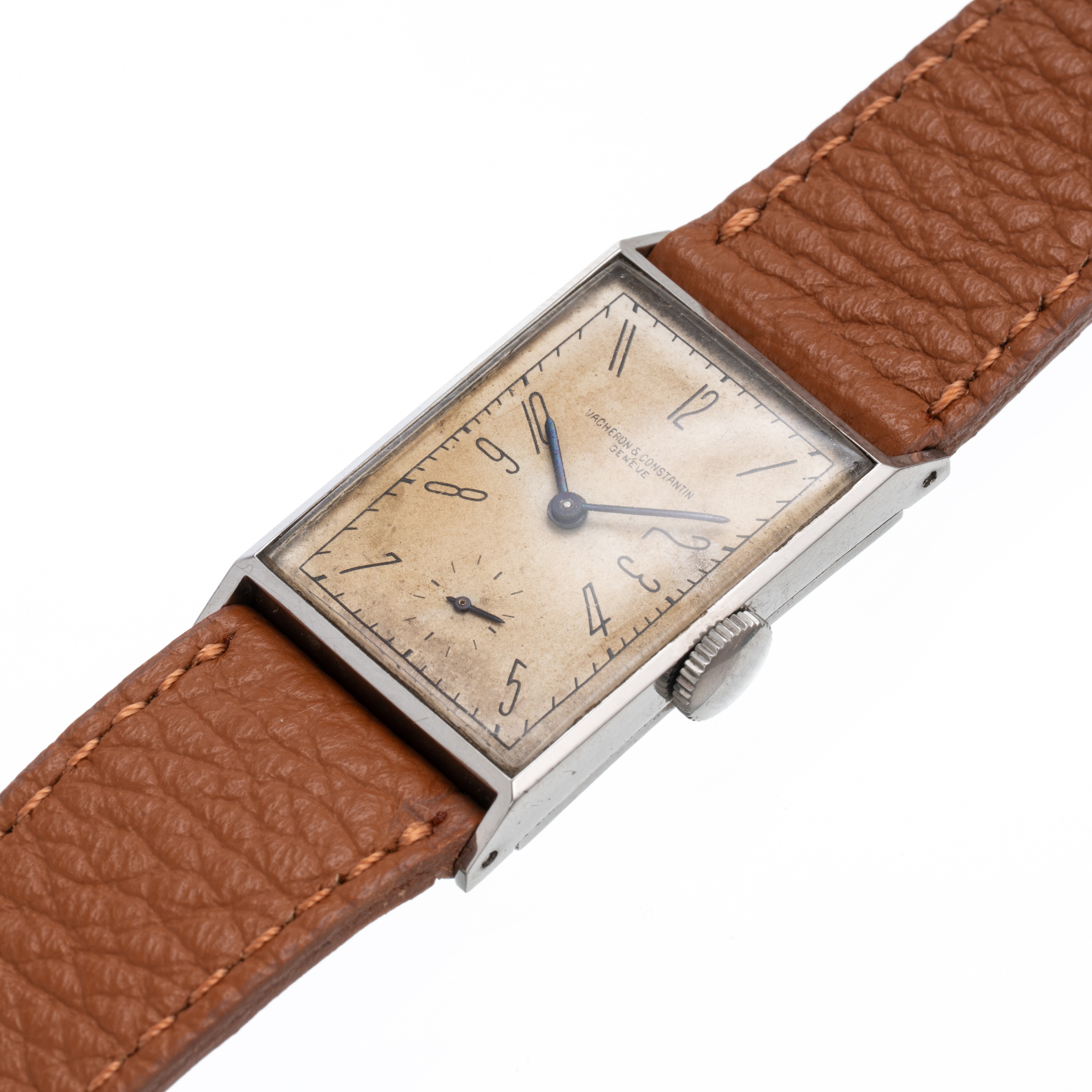 VACHERON CONSTANTIN - TANKOROLOGIO SOLO TEMPO A CARICA MANUALE IN ACCIAIO CON PICCOLI SECONDI AD ...