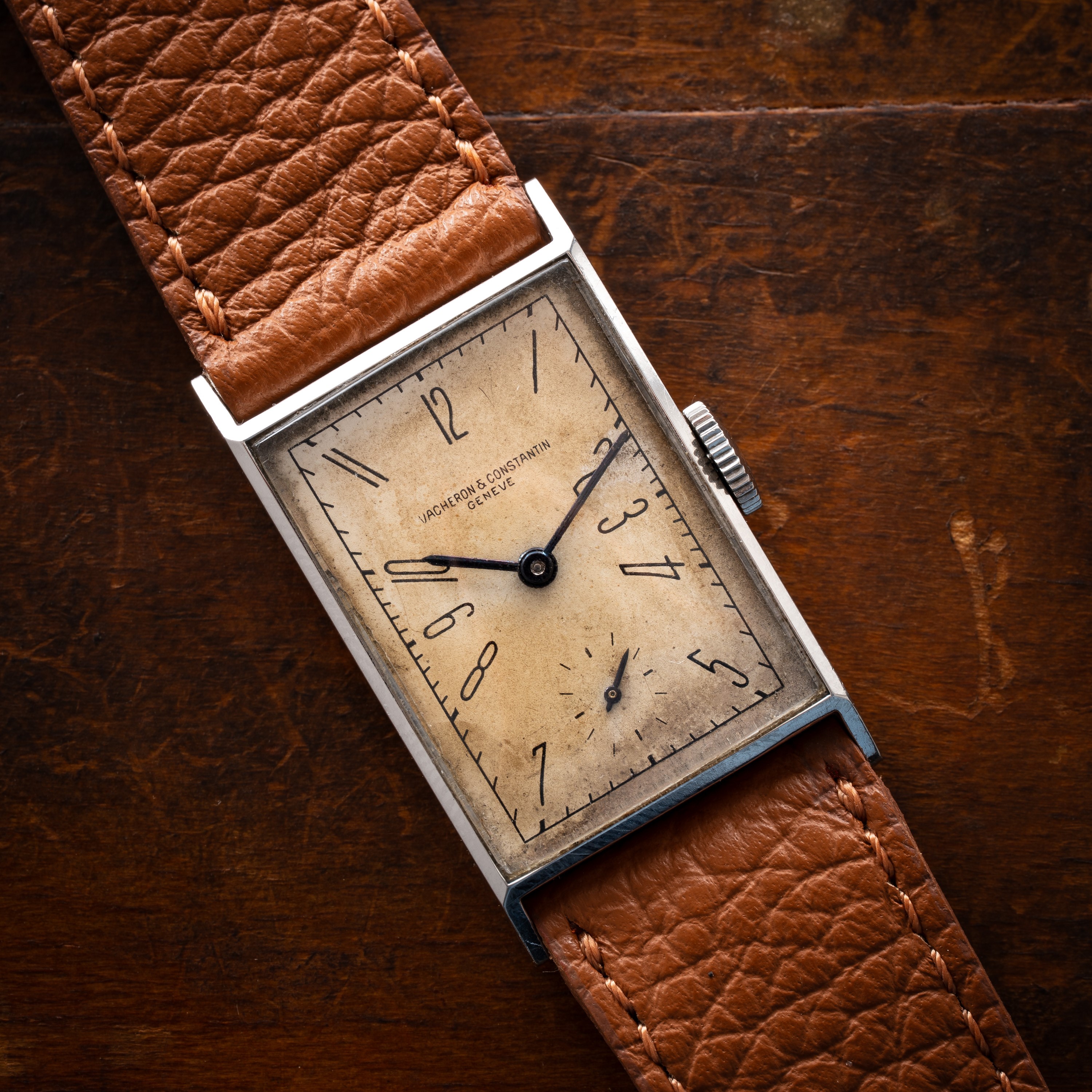 VACHERON CONSTANTIN - TANKOROLOGIO SOLO TEMPO A CARICA MANUALE IN ACCIAIO CON PICCOLI SECONDI AD ...