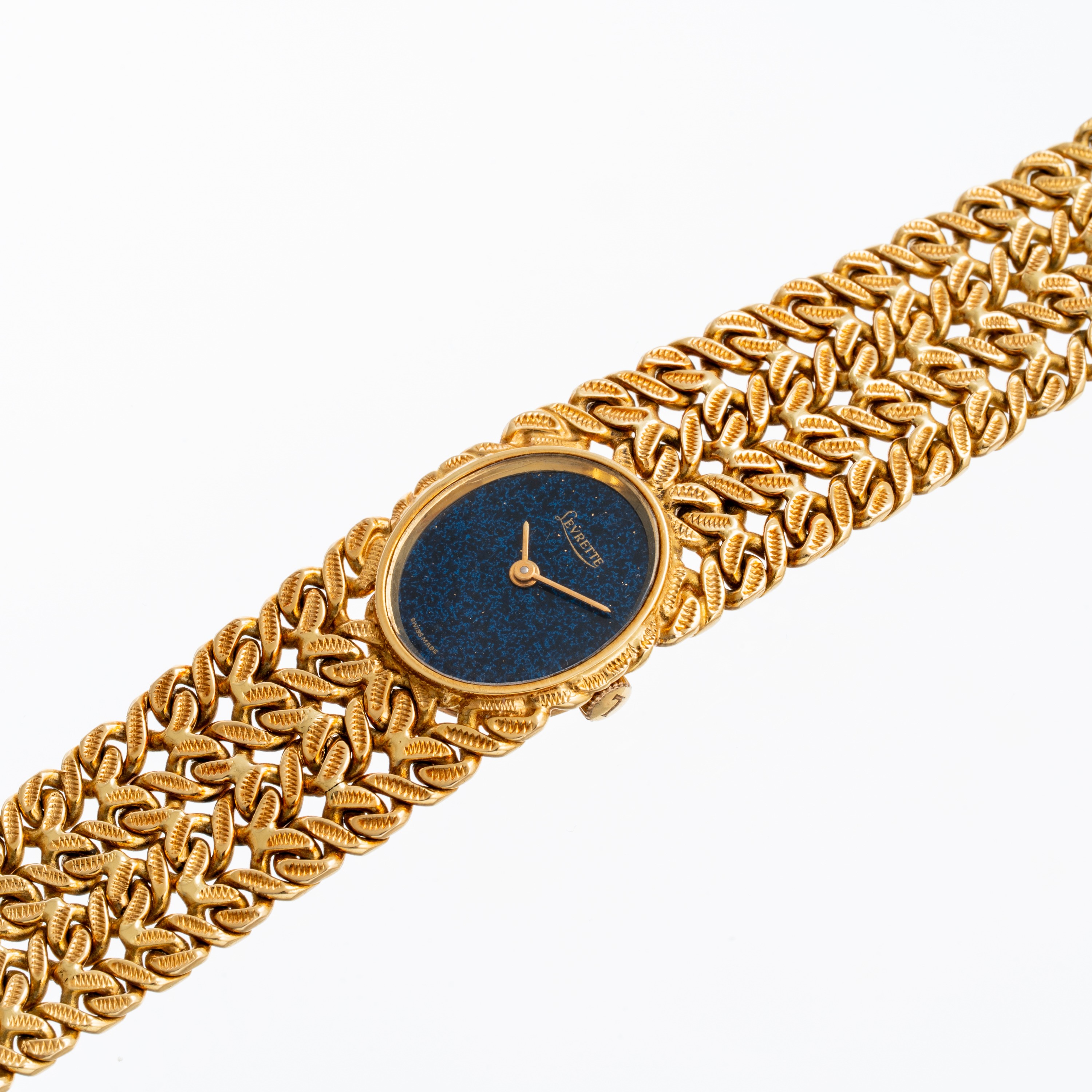 LEVRETTEOROLOGIO SOLO TEMPO A CARICA MANUALE IN ORO GIALLO 18KT CON BRACCIALE IN ORO GIALLO 18KT ...