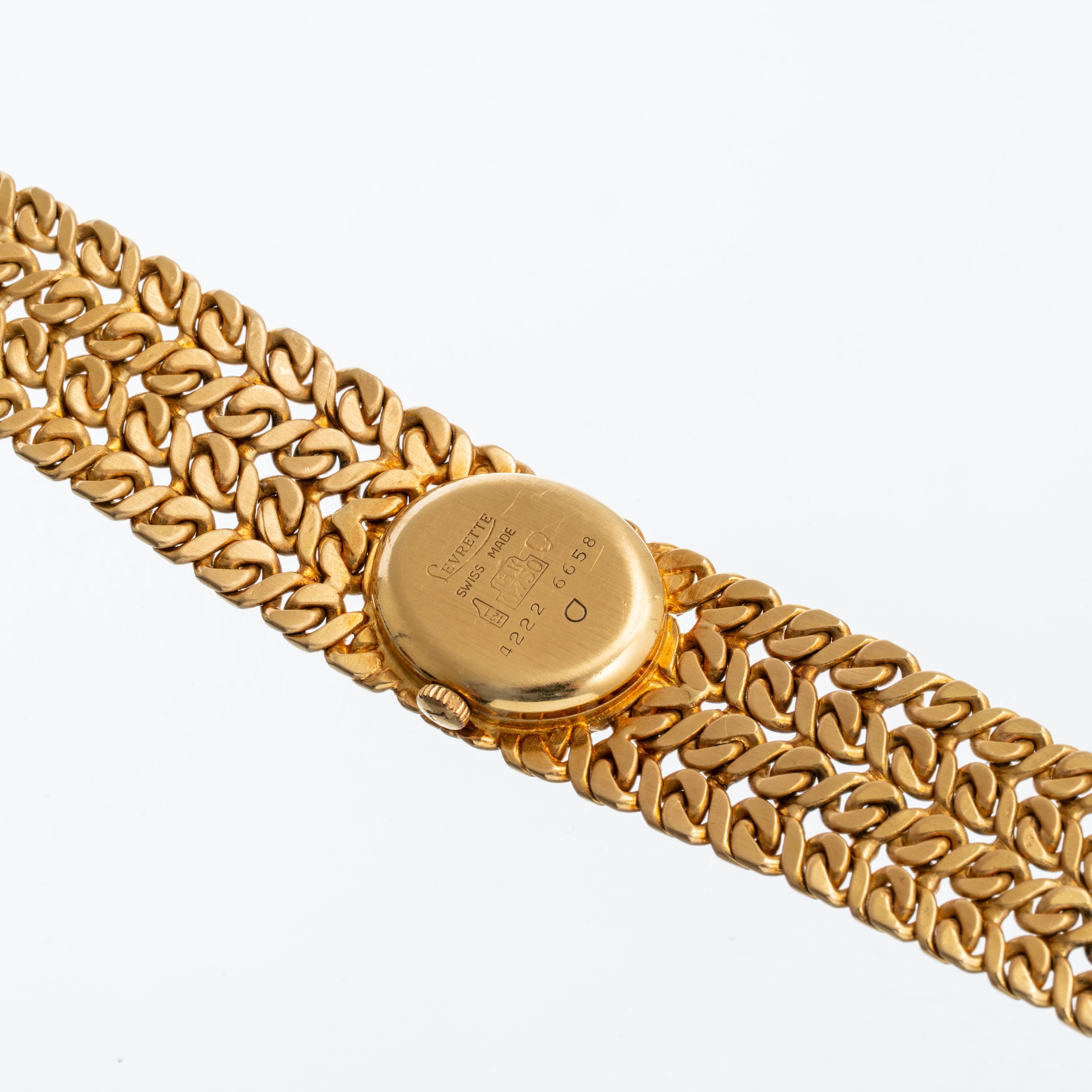 LEVRETTEOROLOGIO SOLO TEMPO A CARICA MANUALE IN ORO GIALLO 18KT CON BRACCIALE IN ORO GIALLO 18KT ...