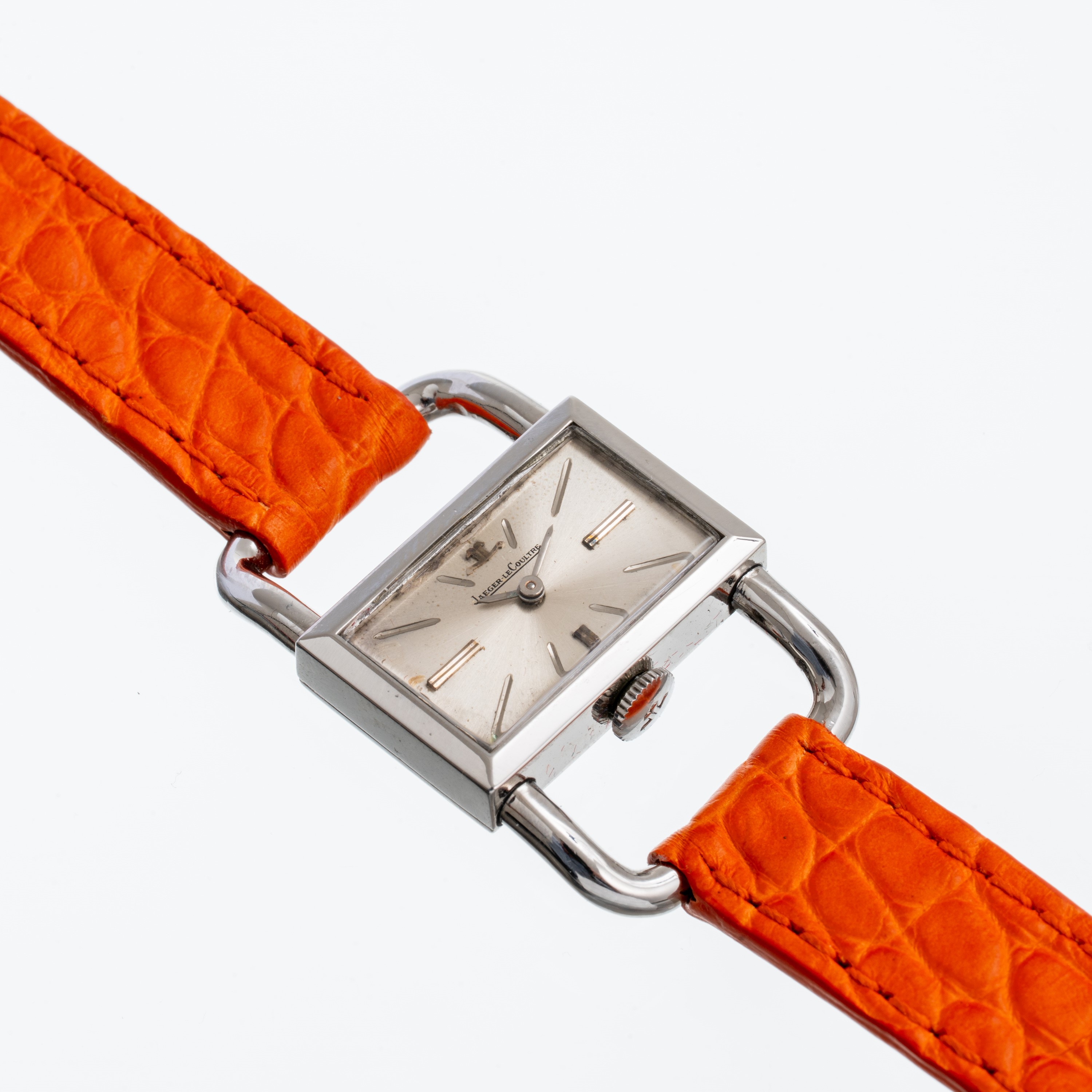 JAEGER LECOULTRE - LUCCHETTOOROLOGIO SOLO TEMPO A CARICA MANUALE IN ACCIAIO CON QUADRANTE ARGENTE...