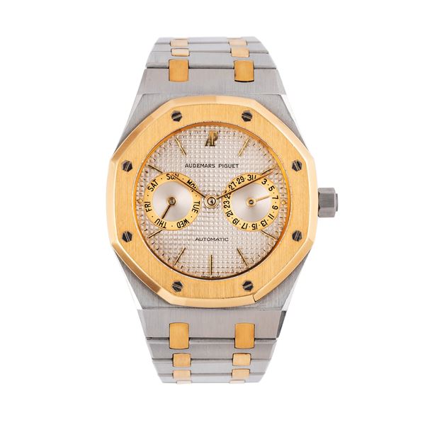 AUDEMARS PIGUET - AUDEMARS PIGUET - ROYAL OAK DAILY DATA AUTOMATIC WINDING WATCH IN STEEL AND GOLD 18KT DAY DATE