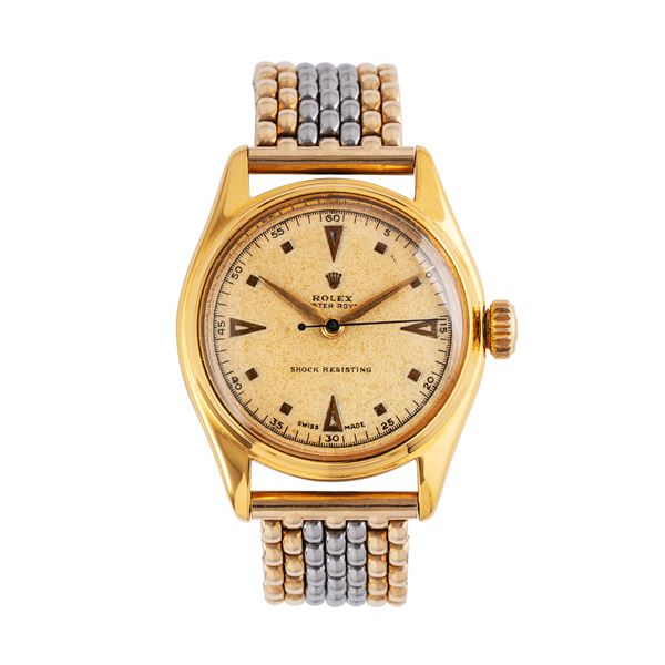 ROLEX - ROLEX - ROYAL OYSTER MANUAL WINDING WATCH WITH GOLD-PLATED CASE WITH CENTRAL SECONDS