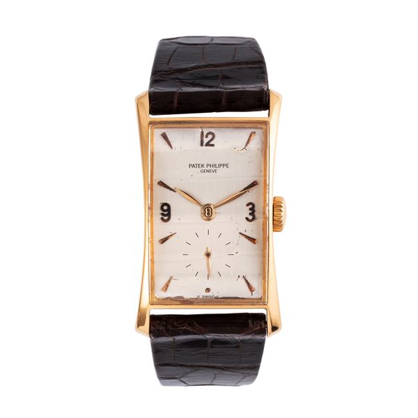 PATEK PHILIPPE - PATEK PHILIPPE -  MANUAL WINDING WATCH IN 18KT ROSE GOLD WITH FACETED CRISTAL