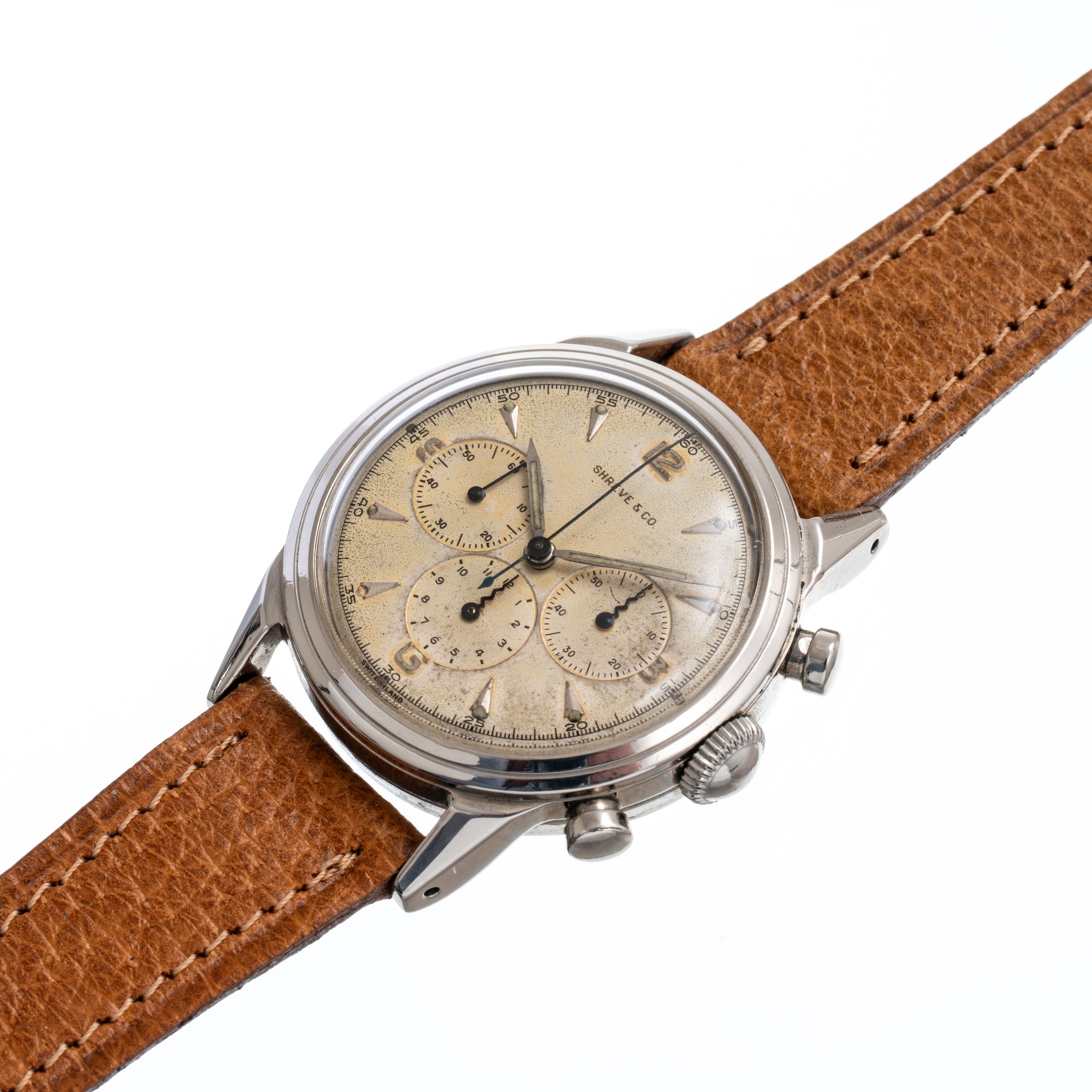 MOVADO - M95CRONOGRAFO A CARICA MANUALE IN ACCIAIO CON QUADRANTE BIANCO E PERSONALIZZAZIONE DEL R...