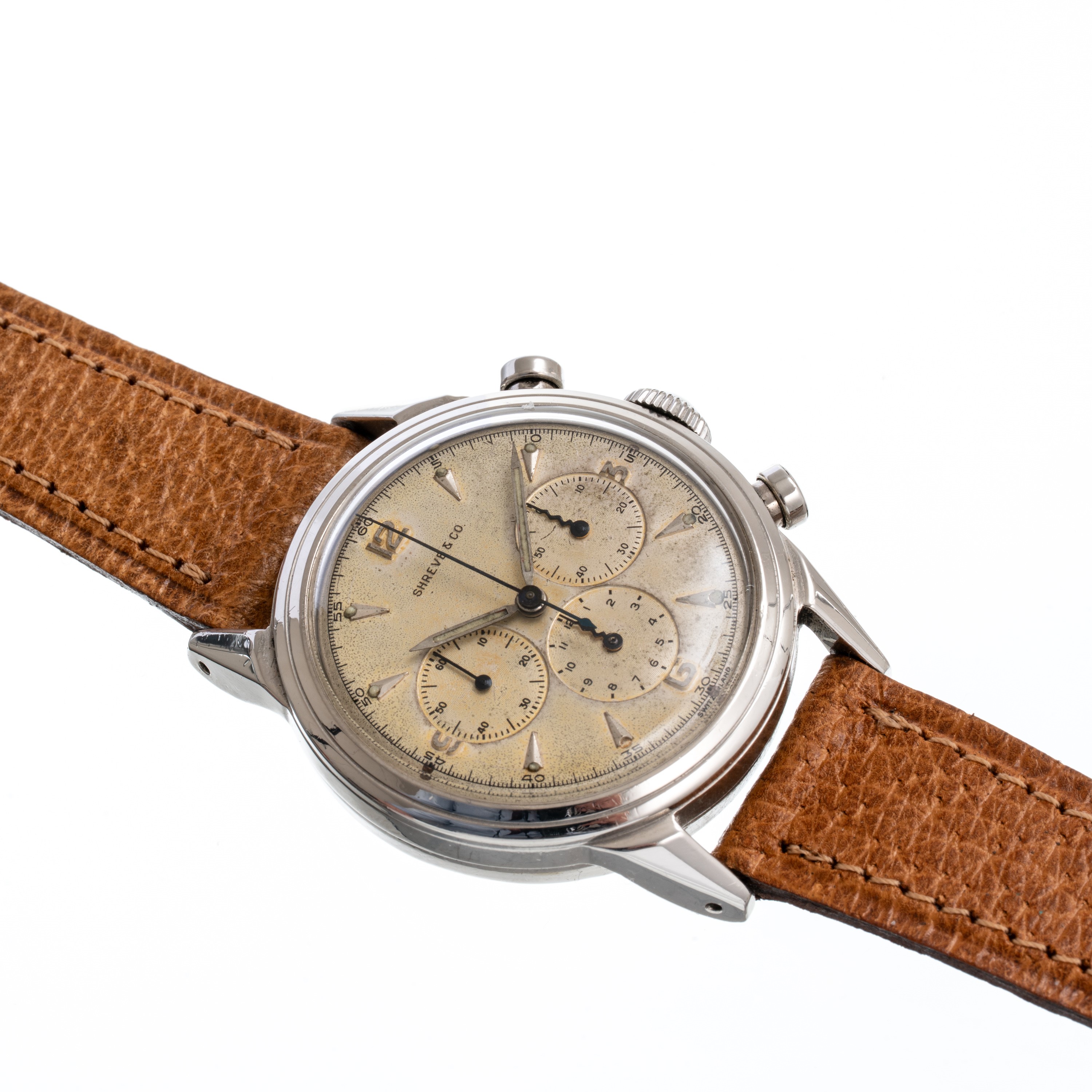 MOVADO - M95CRONOGRAFO A CARICA MANUALE IN ACCIAIO CON QUADRANTE BIANCO E PERSONALIZZAZIONE DEL R...