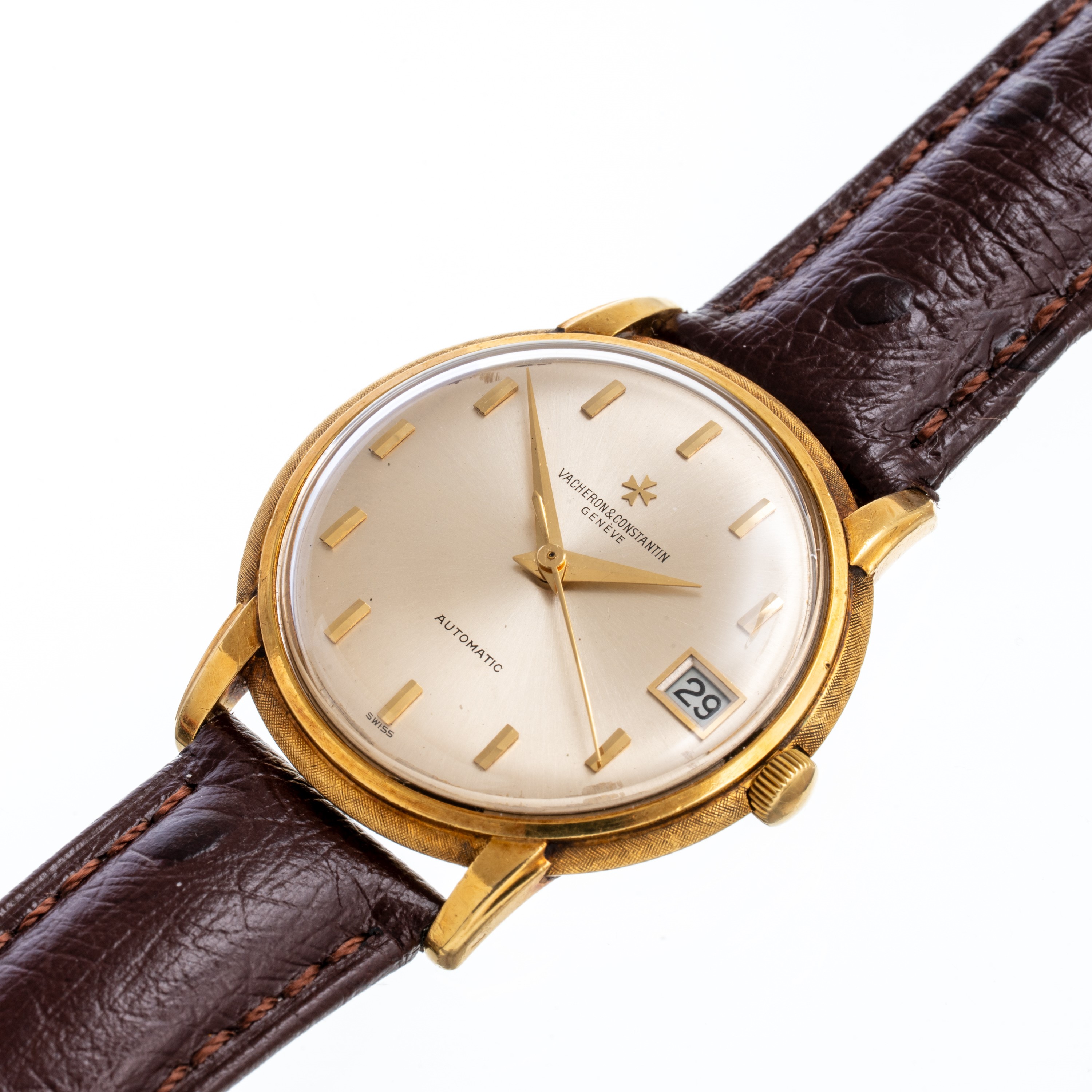 VACHERON CONSTANTINOROLOGIO SOLO TEMPO A CARICA AUTOMATICA IN ORO GIALLO 18KT CON CASSA LAVORATA ...