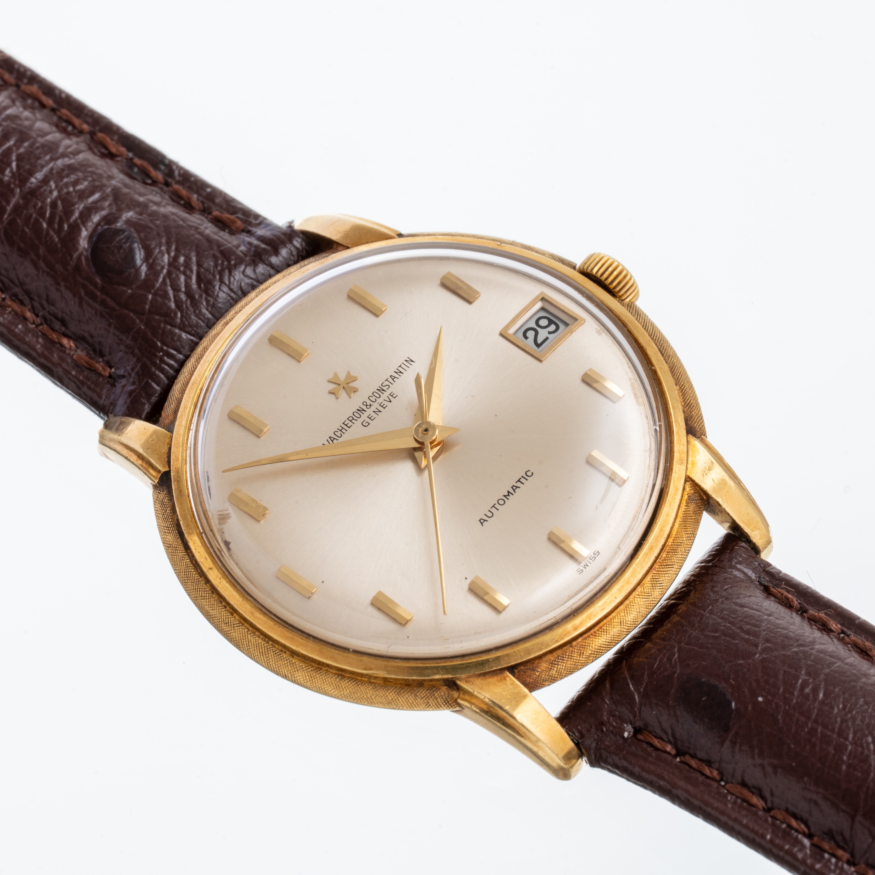 VACHERON CONSTANTINOROLOGIO SOLO TEMPO A CARICA AUTOMATICA IN ORO GIALLO 18KT CON CASSA LAVORATA ...