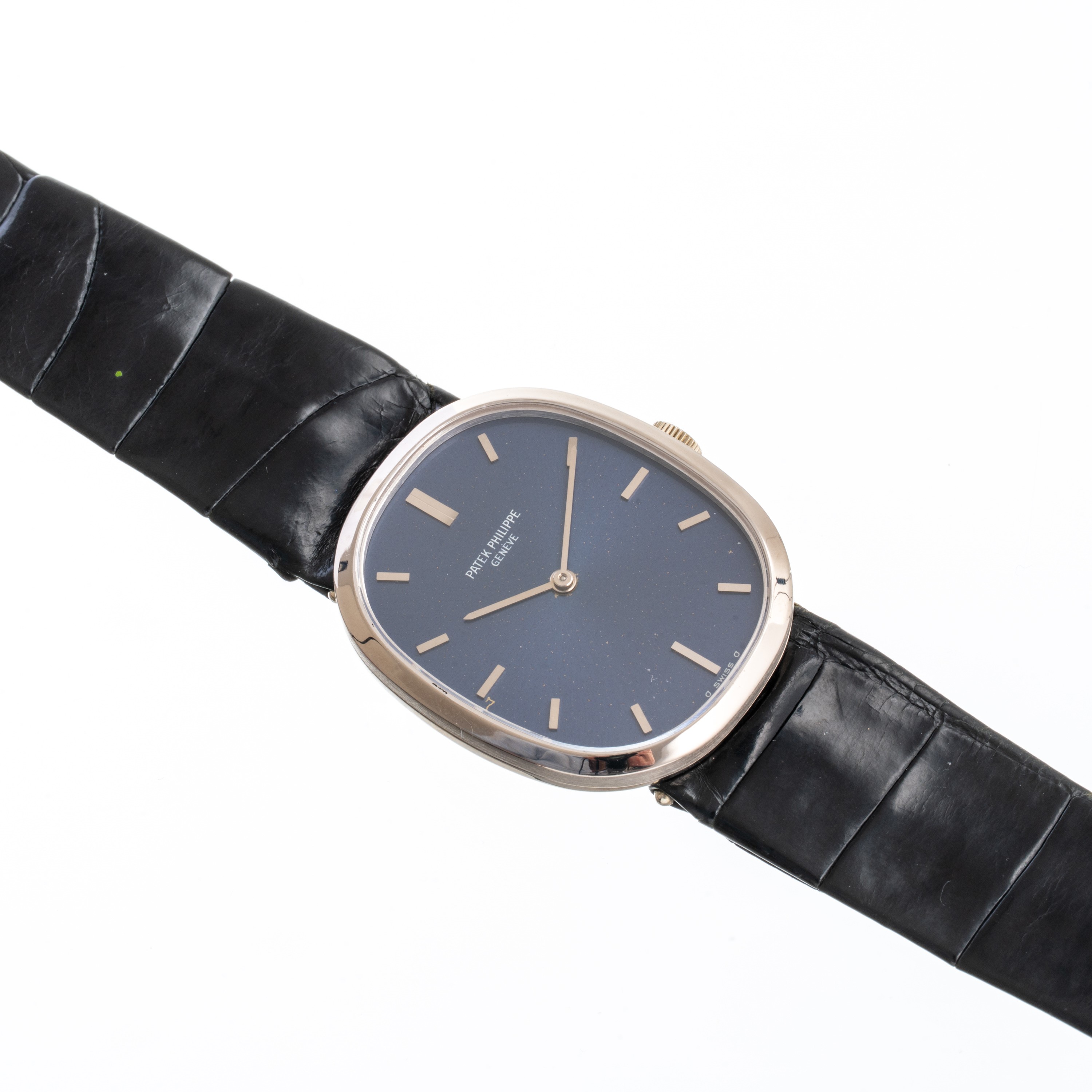 PATEK PHILIPPE - ELLIPSEOROLOGIO SOLO TEMPO A CARICA MANUALE IN ORO BIANCO 18KT CON QUADRANTE BLU...