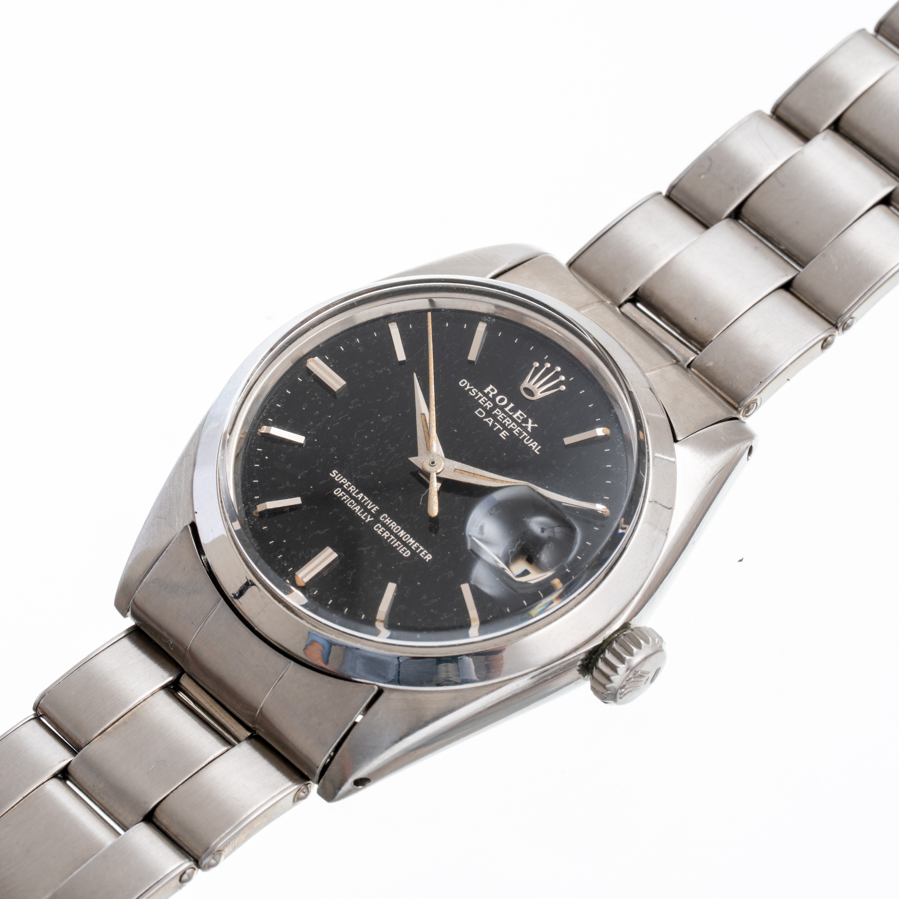 ROLEX - OYSTER PERPETUAL DATEOROLOGIO SOLO TEMPO A CARICA AUTOMATICA CON QUADRANTE NERO GILT E DA...