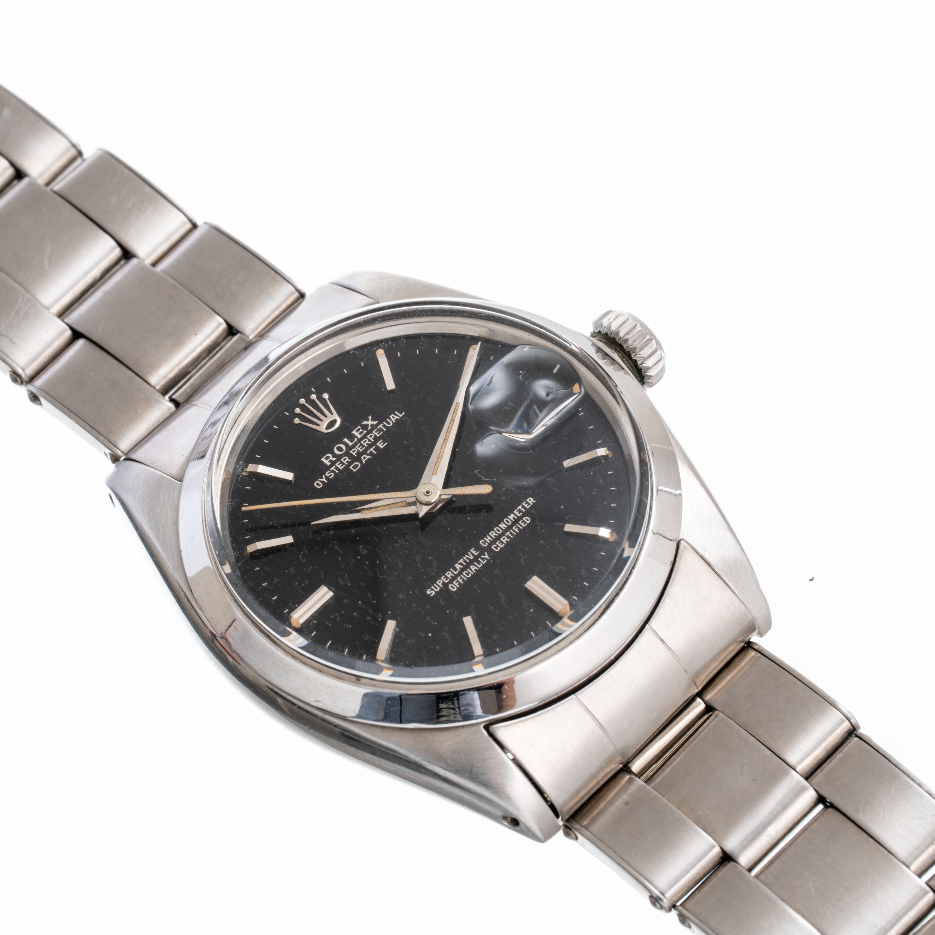 ROLEX - OYSTER PERPETUAL DATEOROLOGIO SOLO TEMPO A CARICA AUTOMATICA CON QUADRANTE NERO GILT E DA...