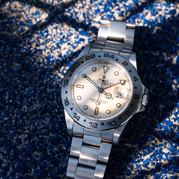 ROLEX - EXPLORER OROLOGIO A CARICA AUTOMATICA IN ACCIAIO CON DATARIO AD ORE TRE E QUADRANTE PANNA