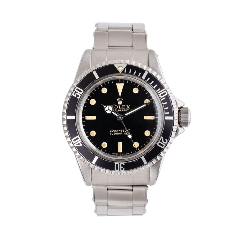 ROLEX - SUBMARINEROROLOGIO SUBACQUEO AUTOMATICO IN ACCIAIO CON QUADRANTE GILT.