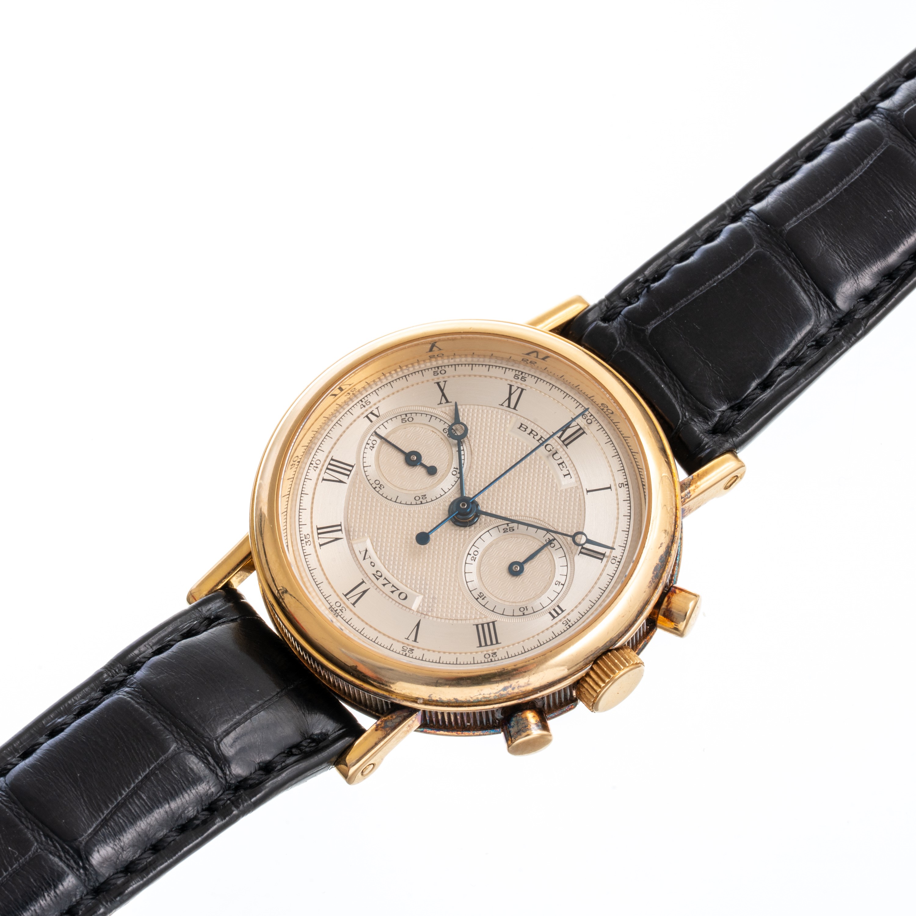 BREGUET - CLASSIQUE CRONOGRAPHCRONOGRAFO A CARICA MANUALE IN ORO GIALLO 18KT CON QUADRANTE BITONA...