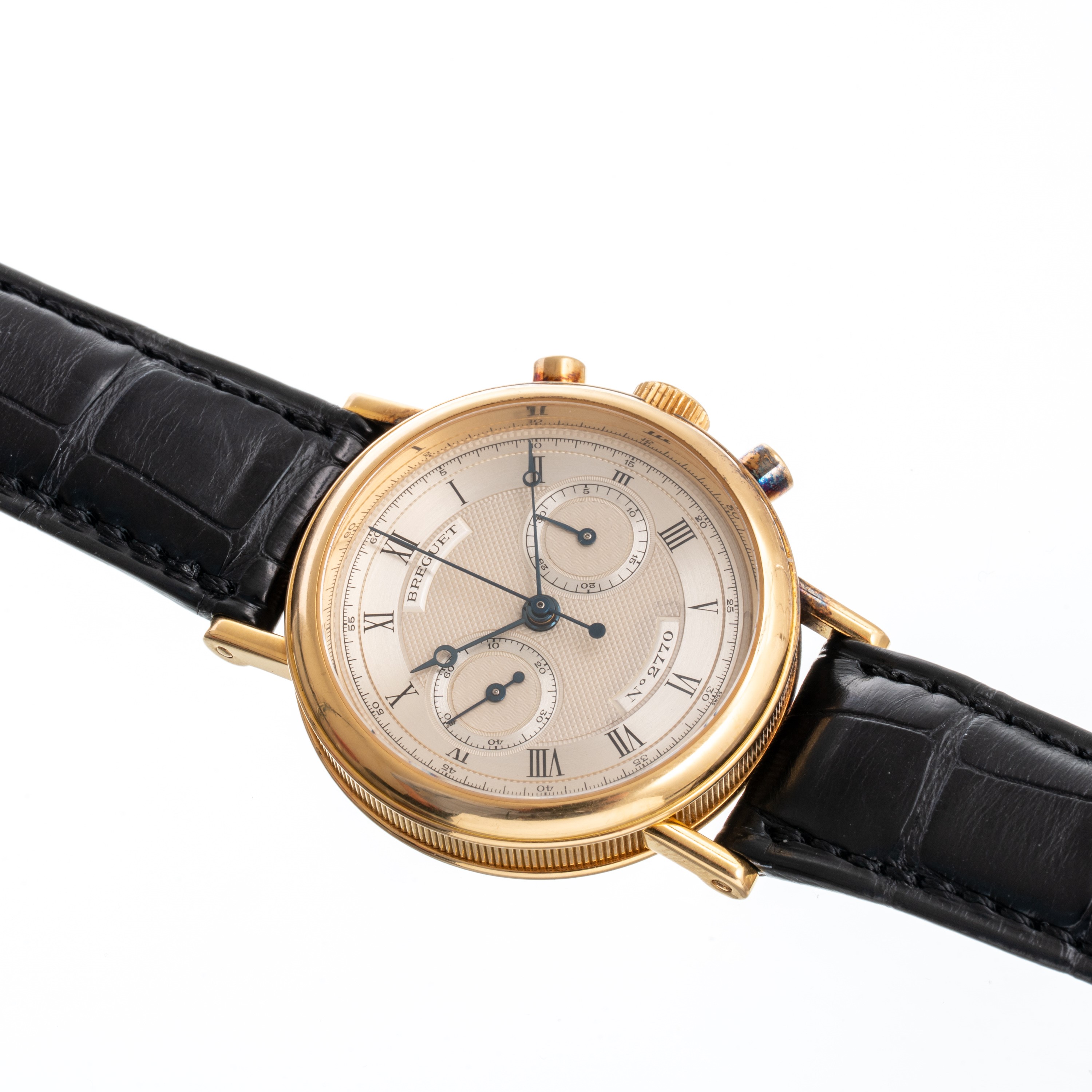 BREGUET - CLASSIQUE CRONOGRAPHCRONOGRAFO A CARICA MANUALE IN ORO GIALLO 18KT CON QUADRANTE BITONA...