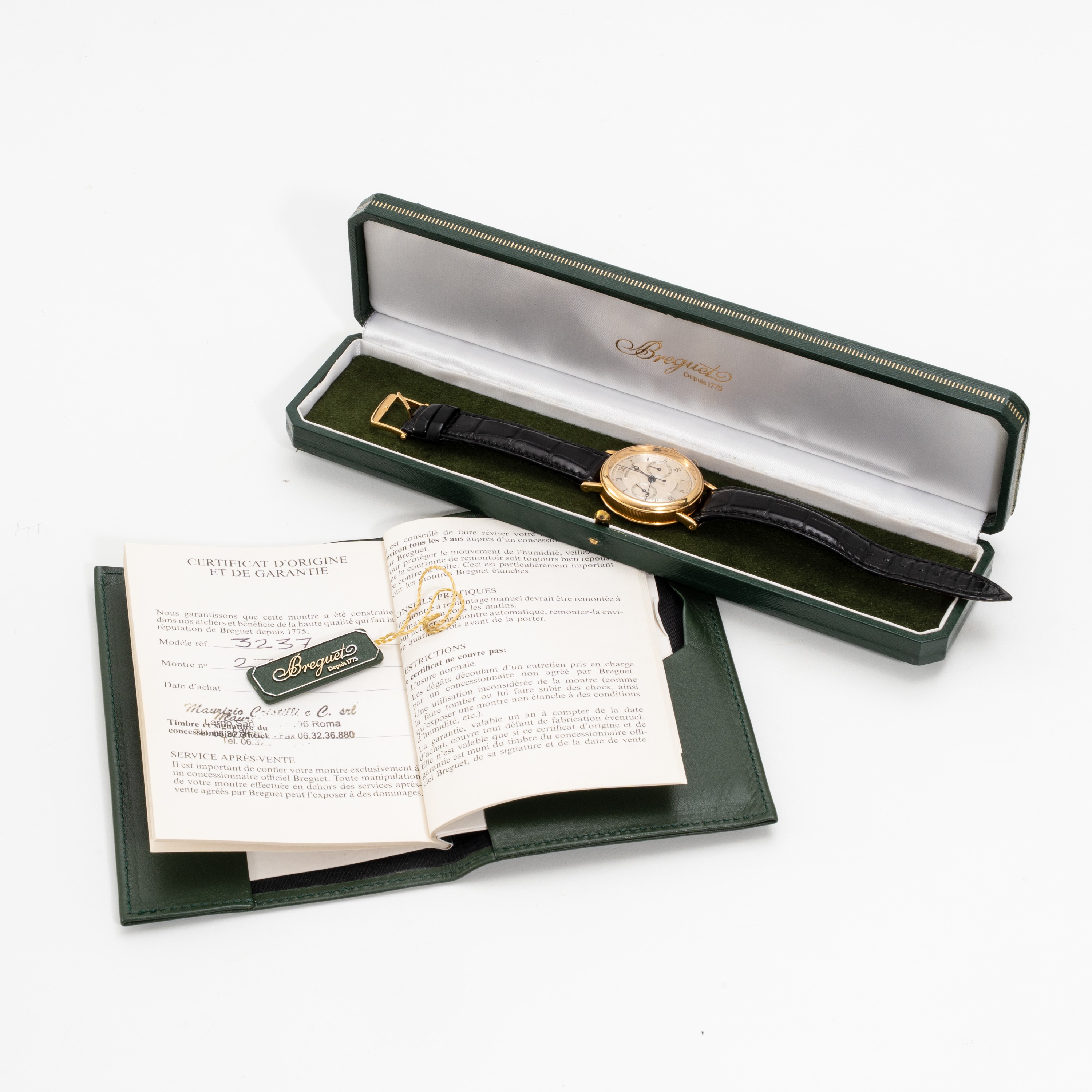 BREGUET - CLASSIQUE CRONOGRAPHCRONOGRAFO A CARICA MANUALE IN ORO GIALLO 18KT CON QUADRANTE BITONA...