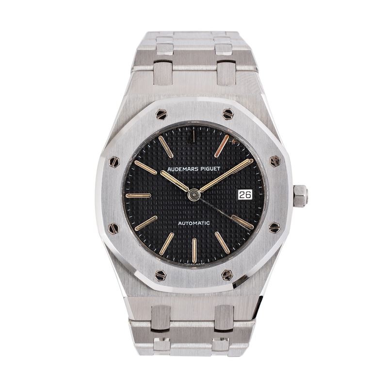 AUDEMARS PIGUET - ROYAL OAKOROLOGIO SOLO TEMPO A CARICA AUTOMATICA IN ACCIAIO CON QUADRANTE NERO ...