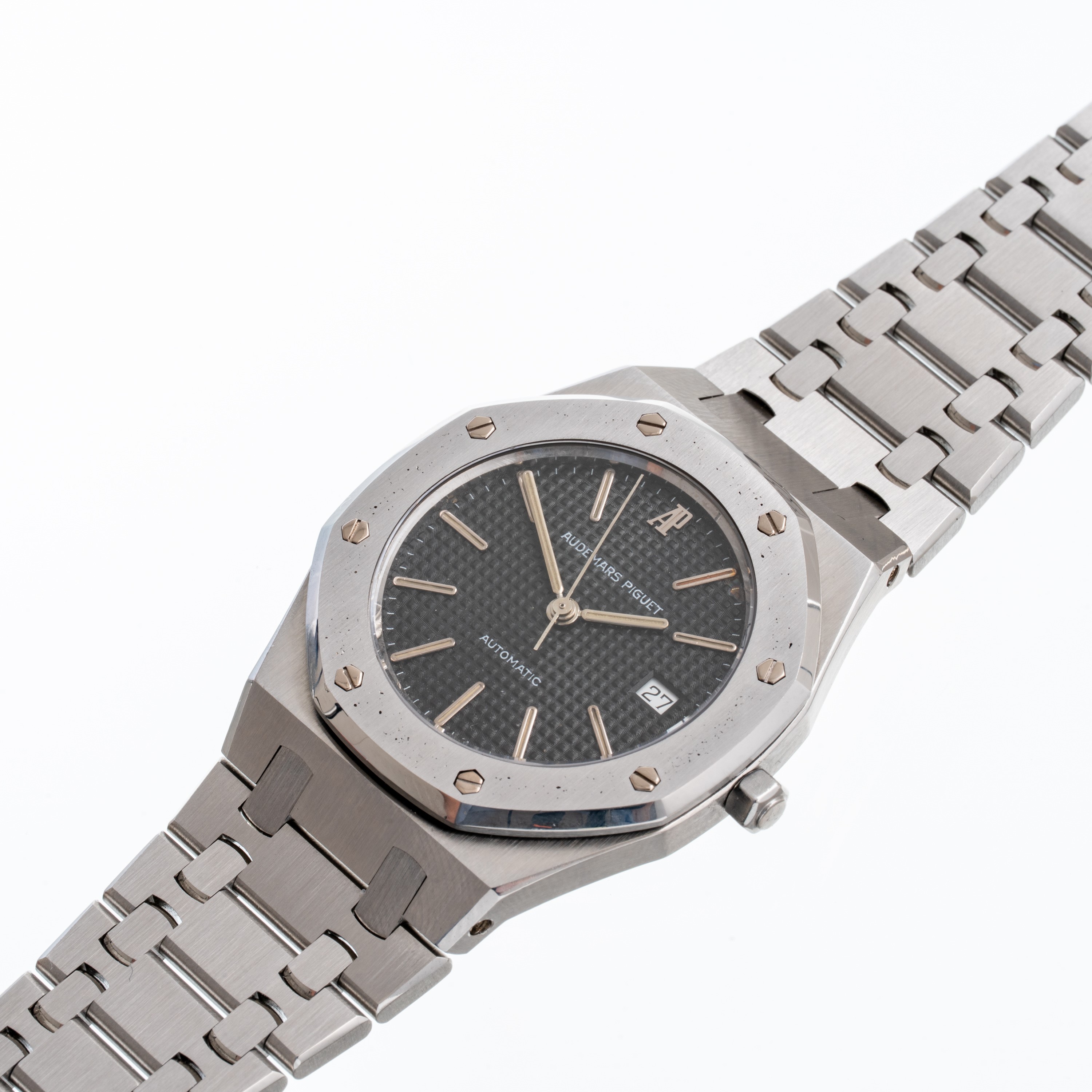 AUDEMARS PIGUET - ROYAL OAKOROLOGIO SOLO TEMPO A CARICA AUTOMATICA IN ACCIAIO CON QUADRANTE NERO ...