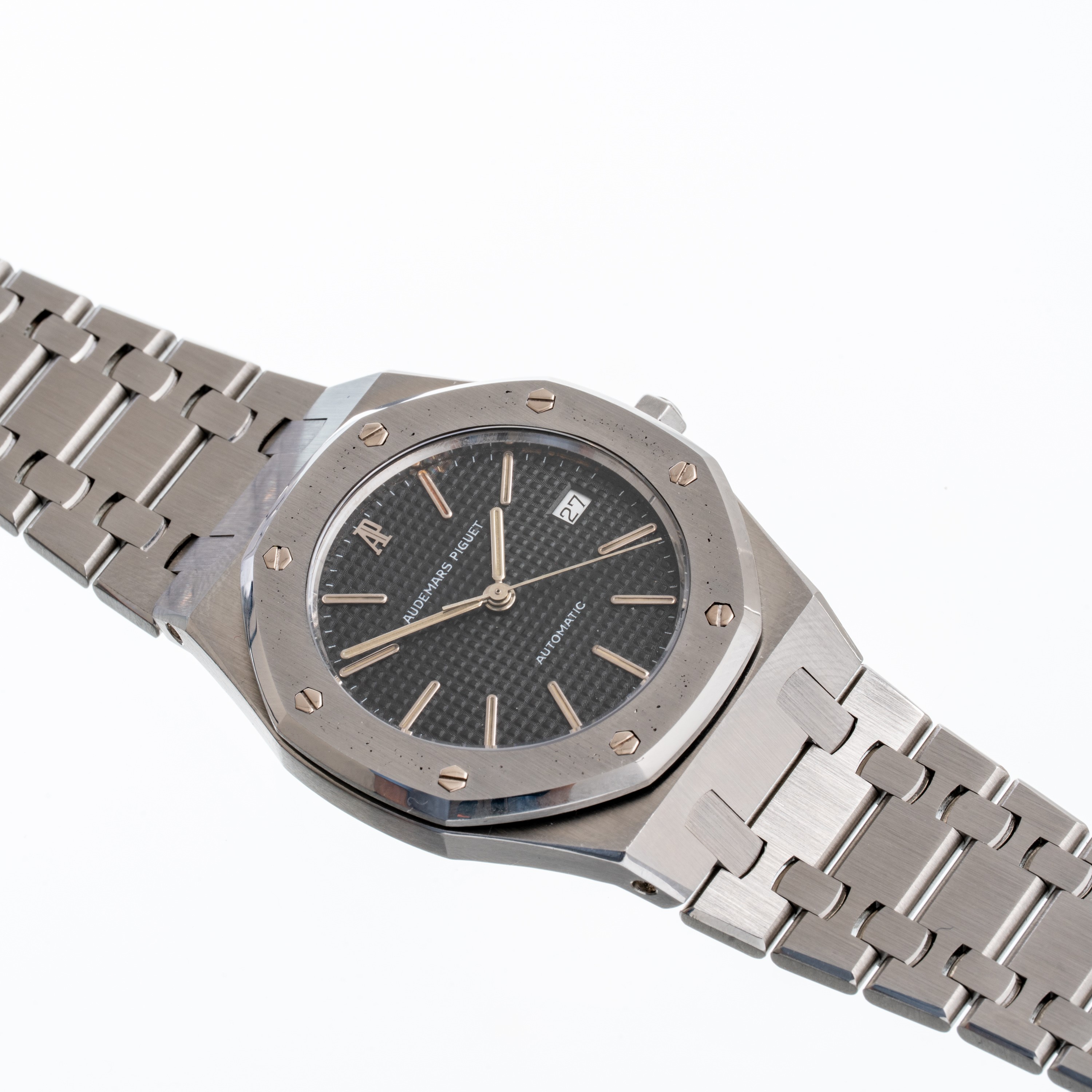 AUDEMARS PIGUET - ROYAL OAKOROLOGIO SOLO TEMPO A CARICA AUTOMATICA IN ACCIAIO CON QUADRANTE NERO ...