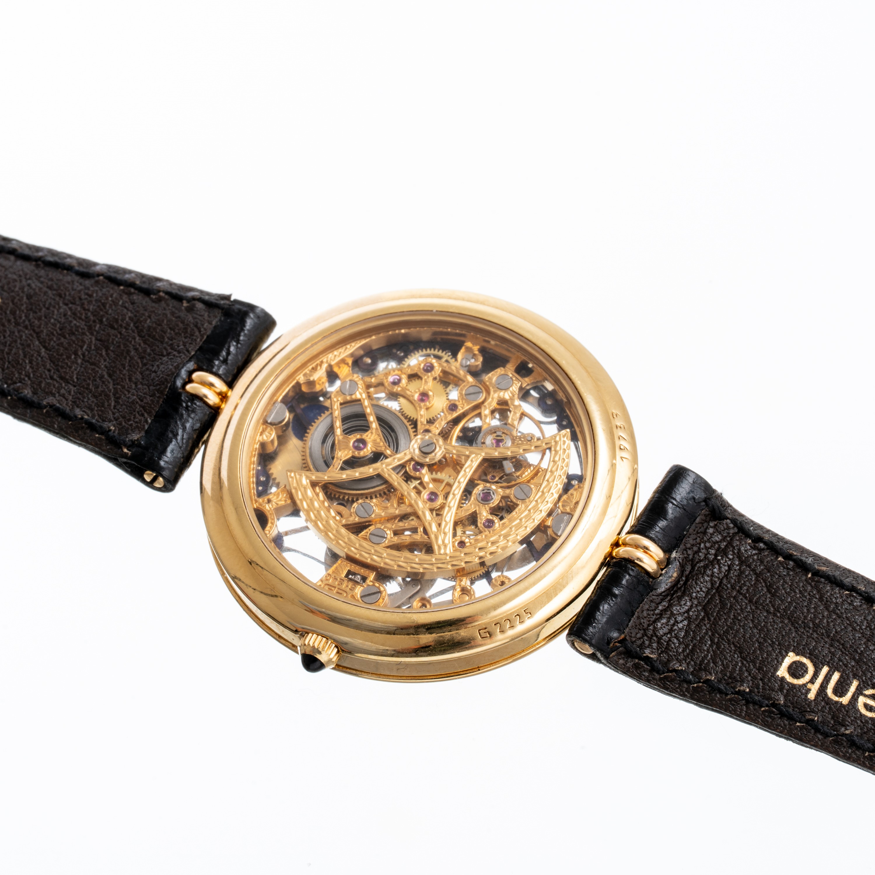 GERALD GENTA - PERPETUAL CALENDAR SKELETONOROLOGIO DA POLSO CALENDARIO PERPETUO IN ORO GIALLO 18K...